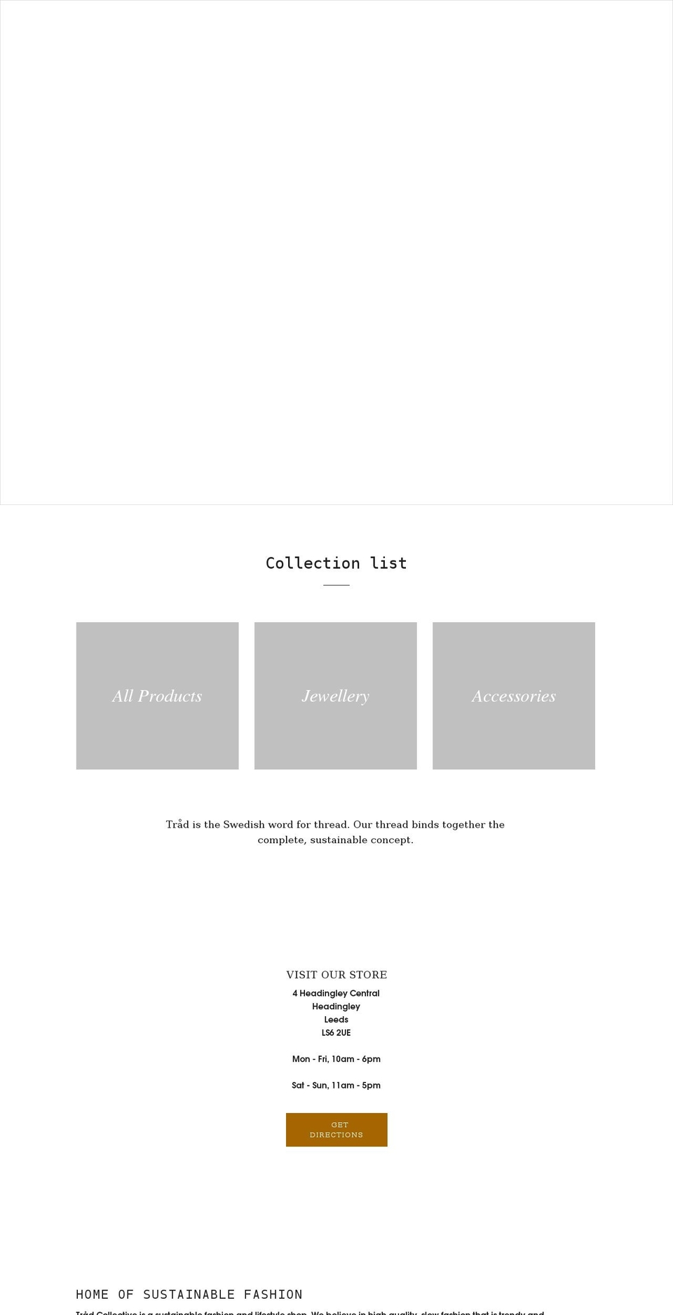 tradcollective.com shopify website screenshot