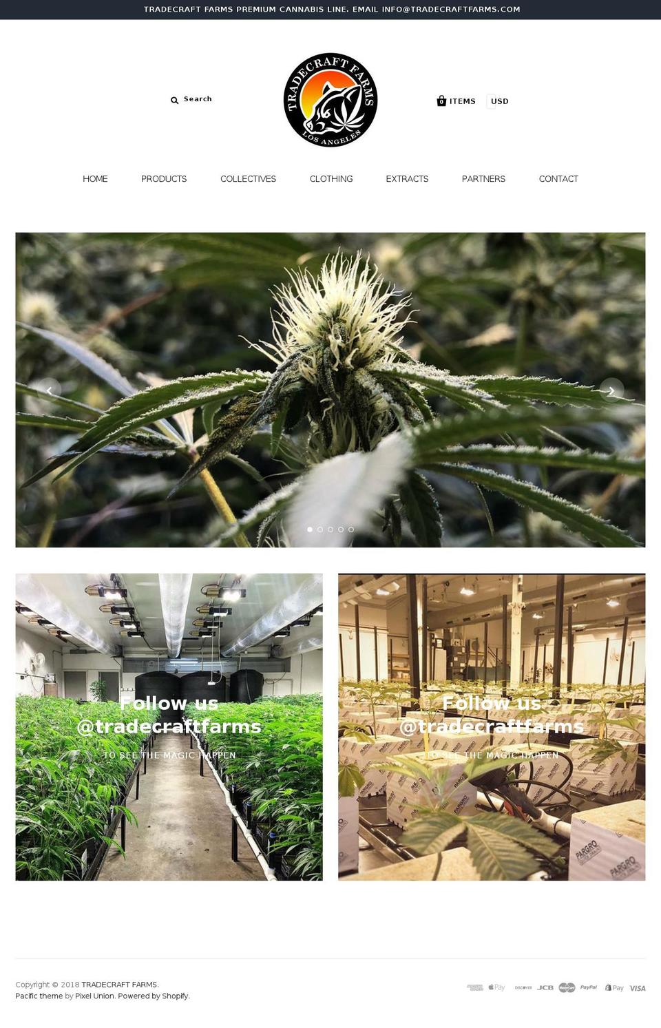tradecraftfarms.com — Shopify storefront screenshot