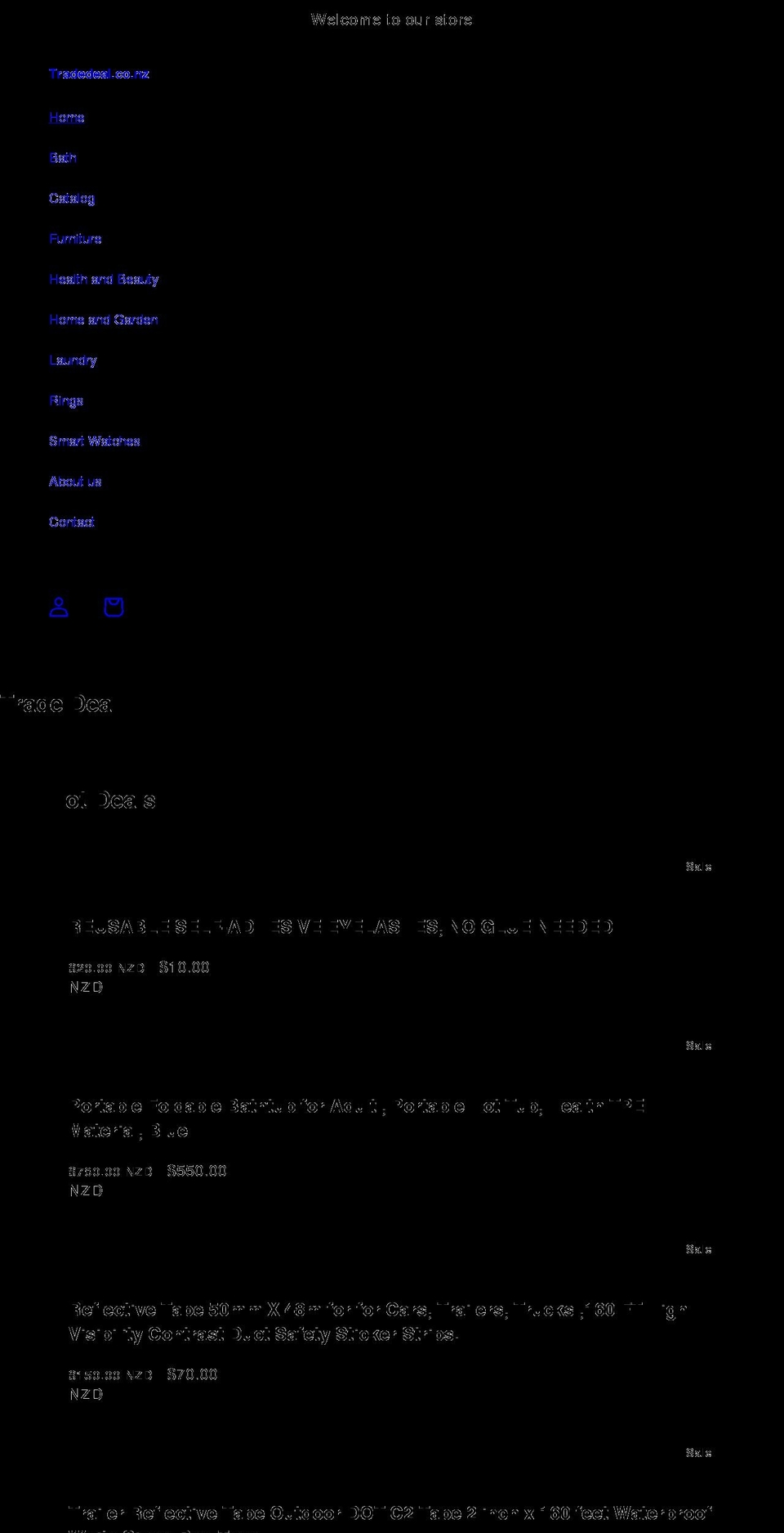 tradedeal.co.nz shopify website screenshot