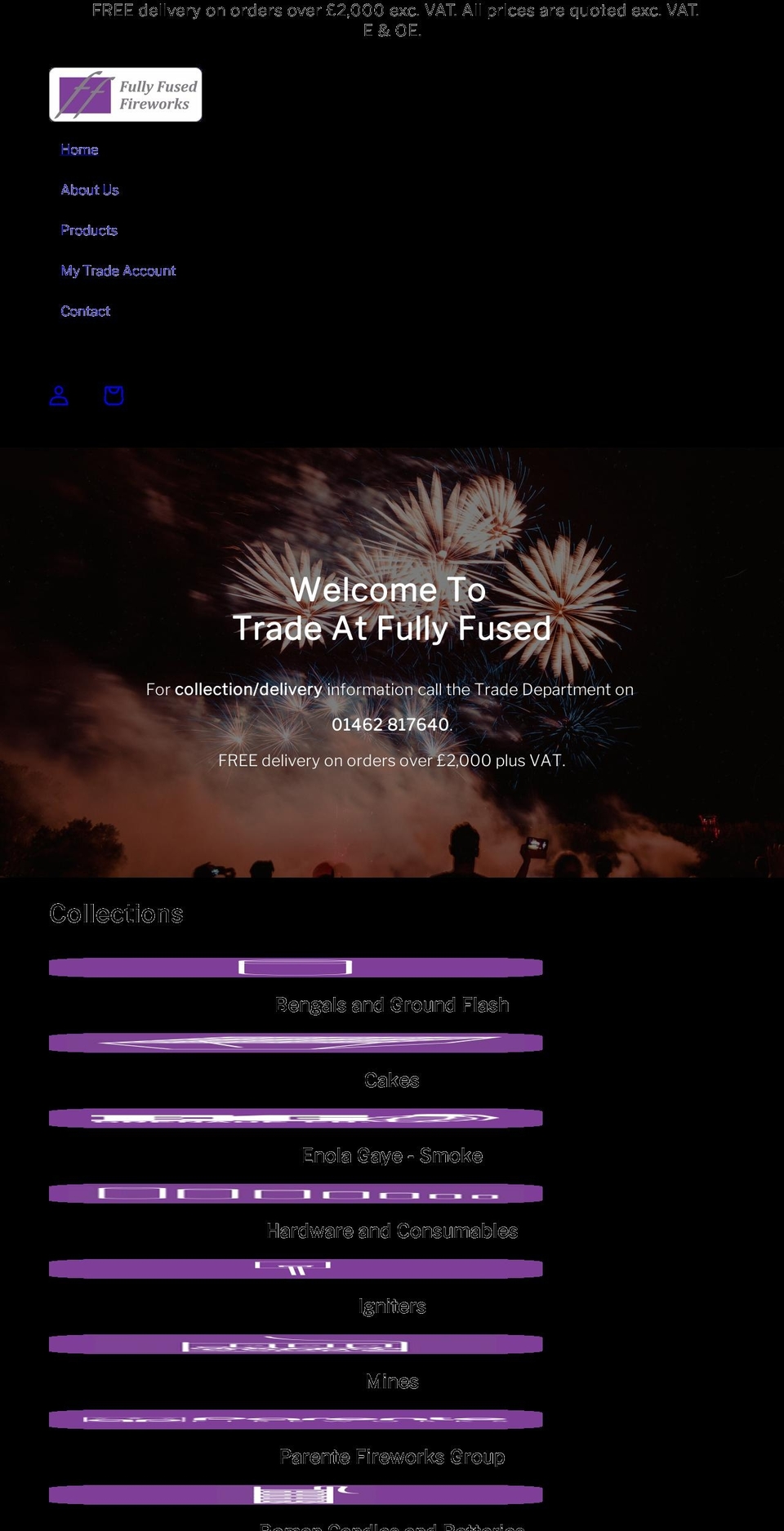 tradefullyfused.co.uk shopify website screenshot