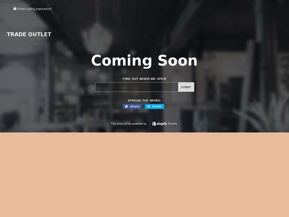 tradeoutlet.net shopify website screenshot