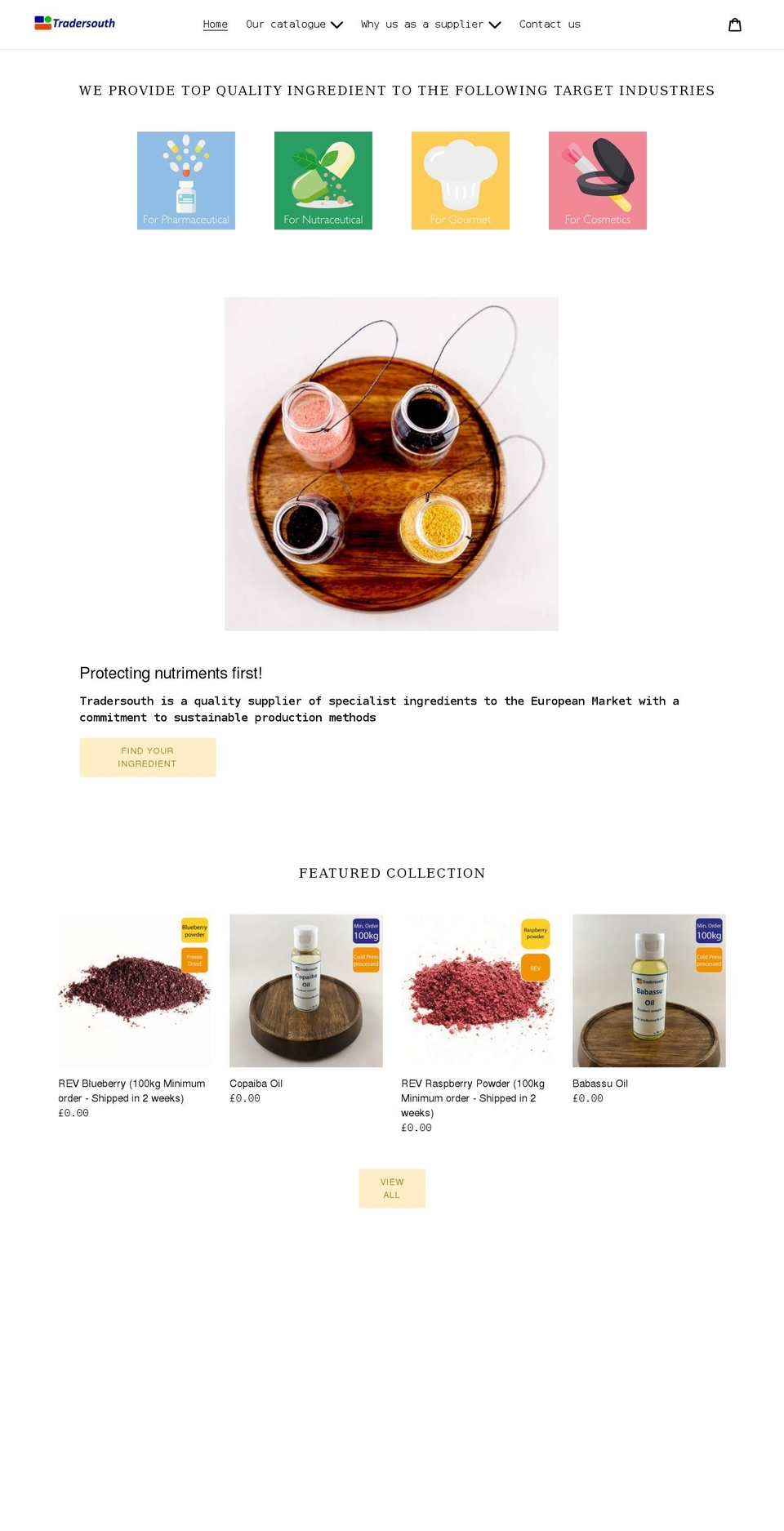 tradersouth.com shopify website screenshot