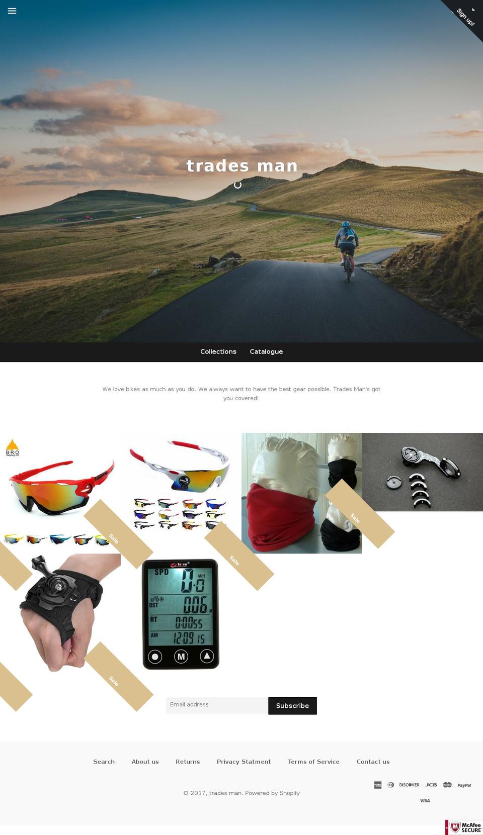 trades-man.com shopify website screenshot