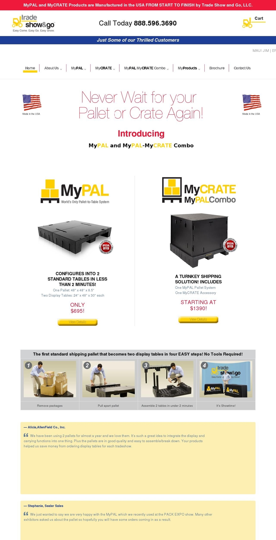 tradeshowandgo.com — Shopify storefront screenshot