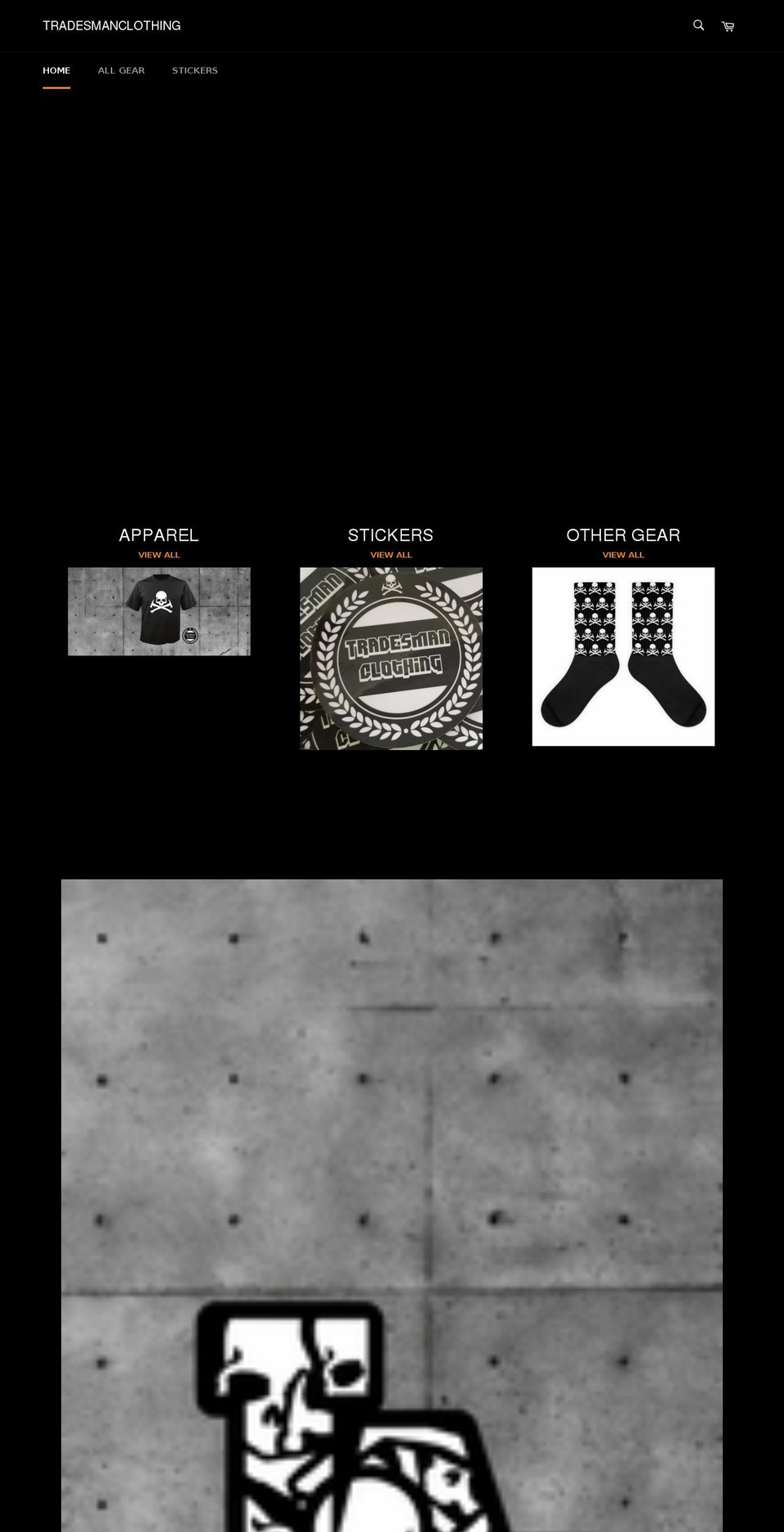 tradesman-clothing.com — Shopify storefront screenshot