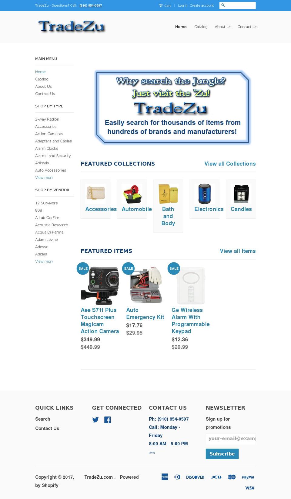 tradezu.com shopify website screenshot