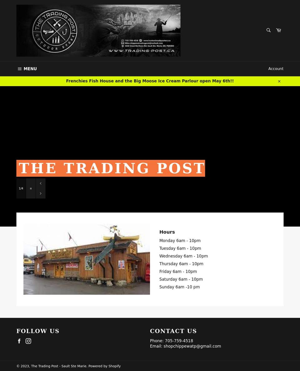 trading-post.ca shopify website screenshot