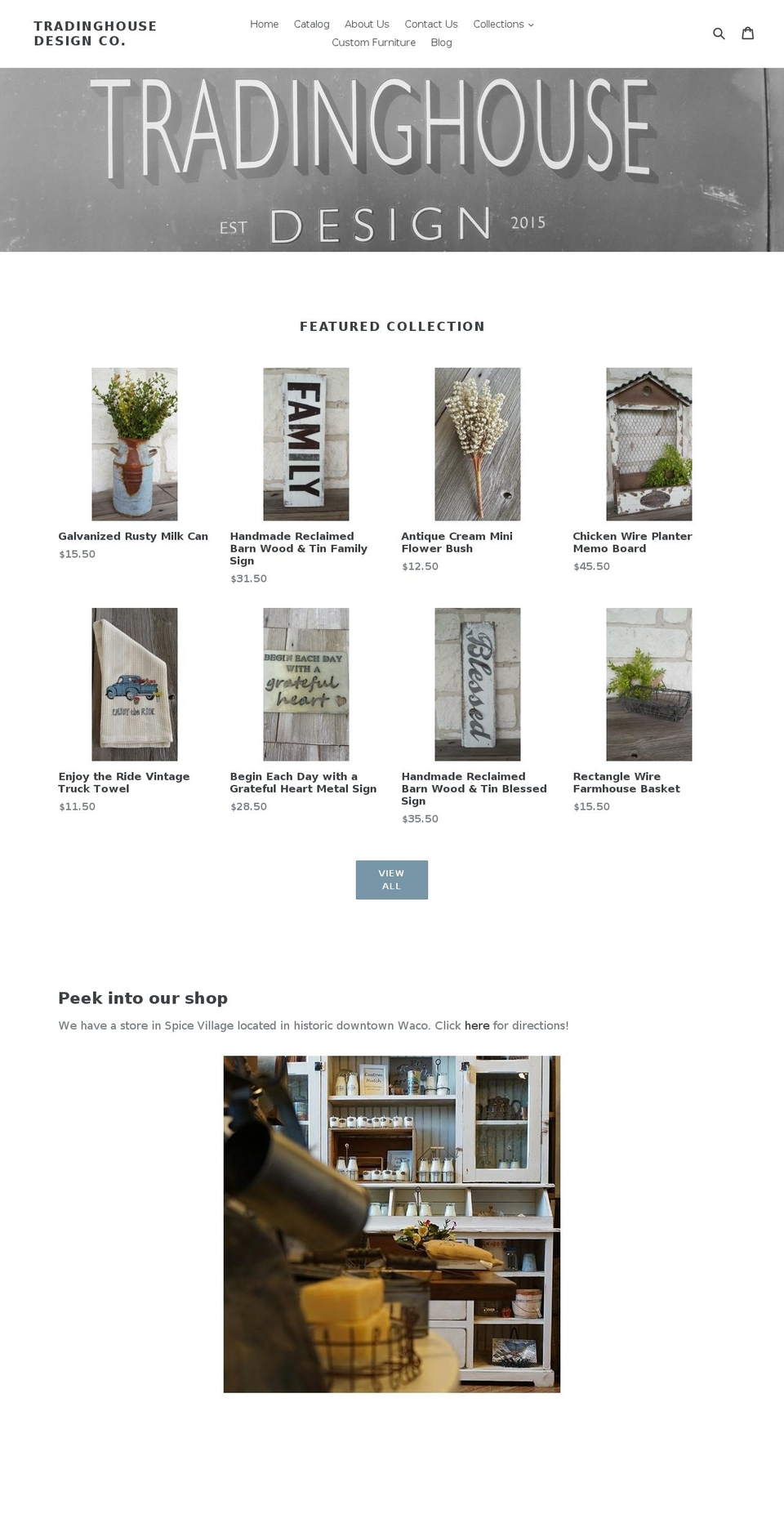 tradinghousedesign.com shopify website screenshot