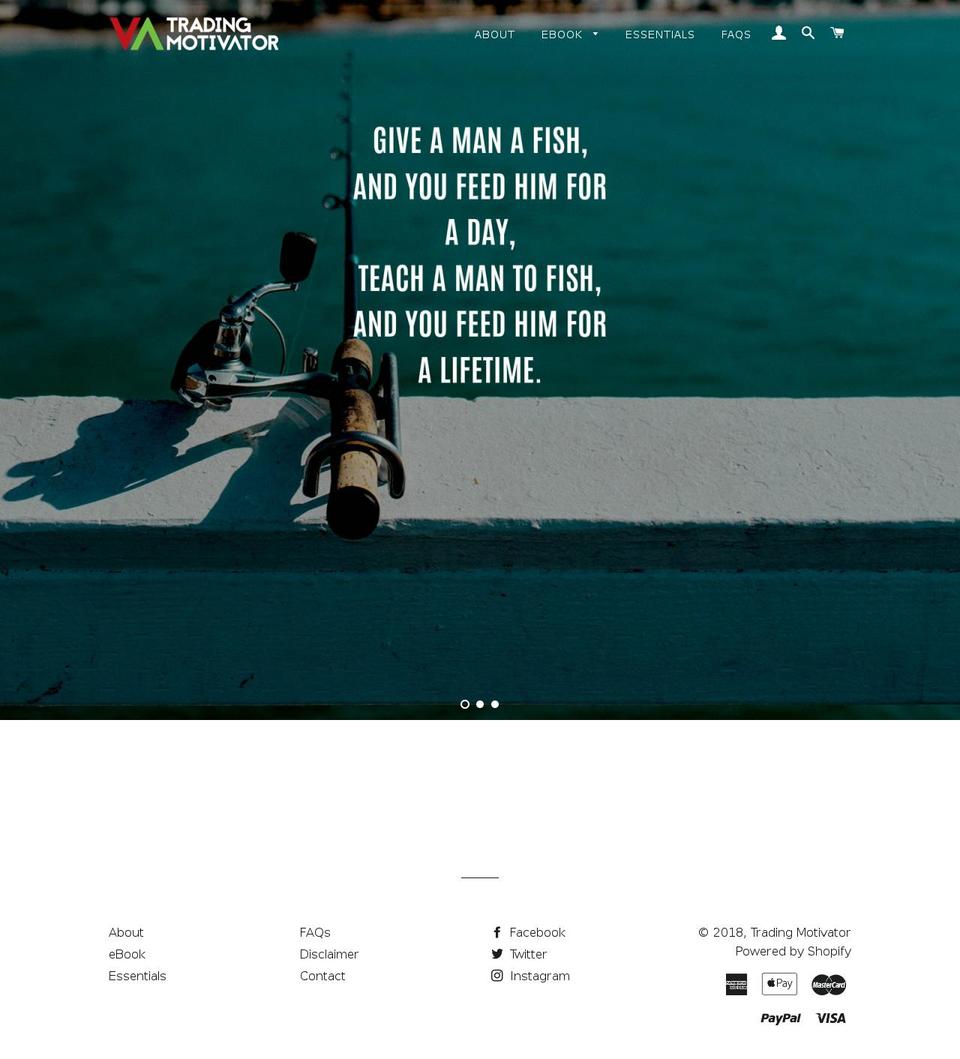 tradingmotivator.com — Shopify storefront screenshot