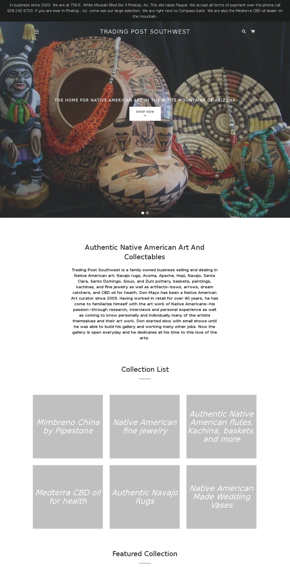 tradingpostsouthwest.com — Shopify storefront screenshot
