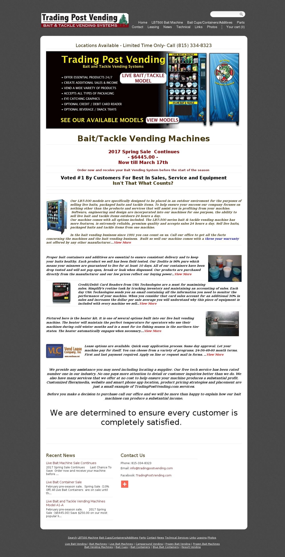 tradingpostvending.com shopify website screenshot