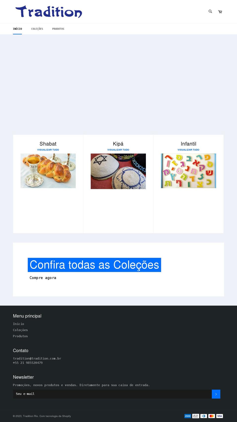 tradition.com.br shopify website screenshot