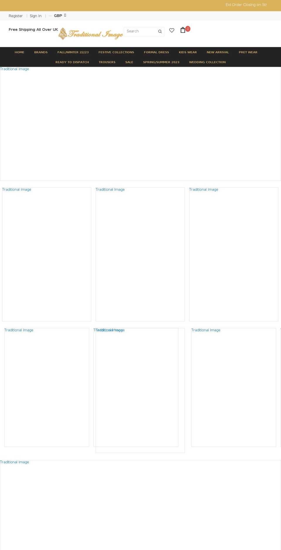 traditional-image.com shopify website screenshot