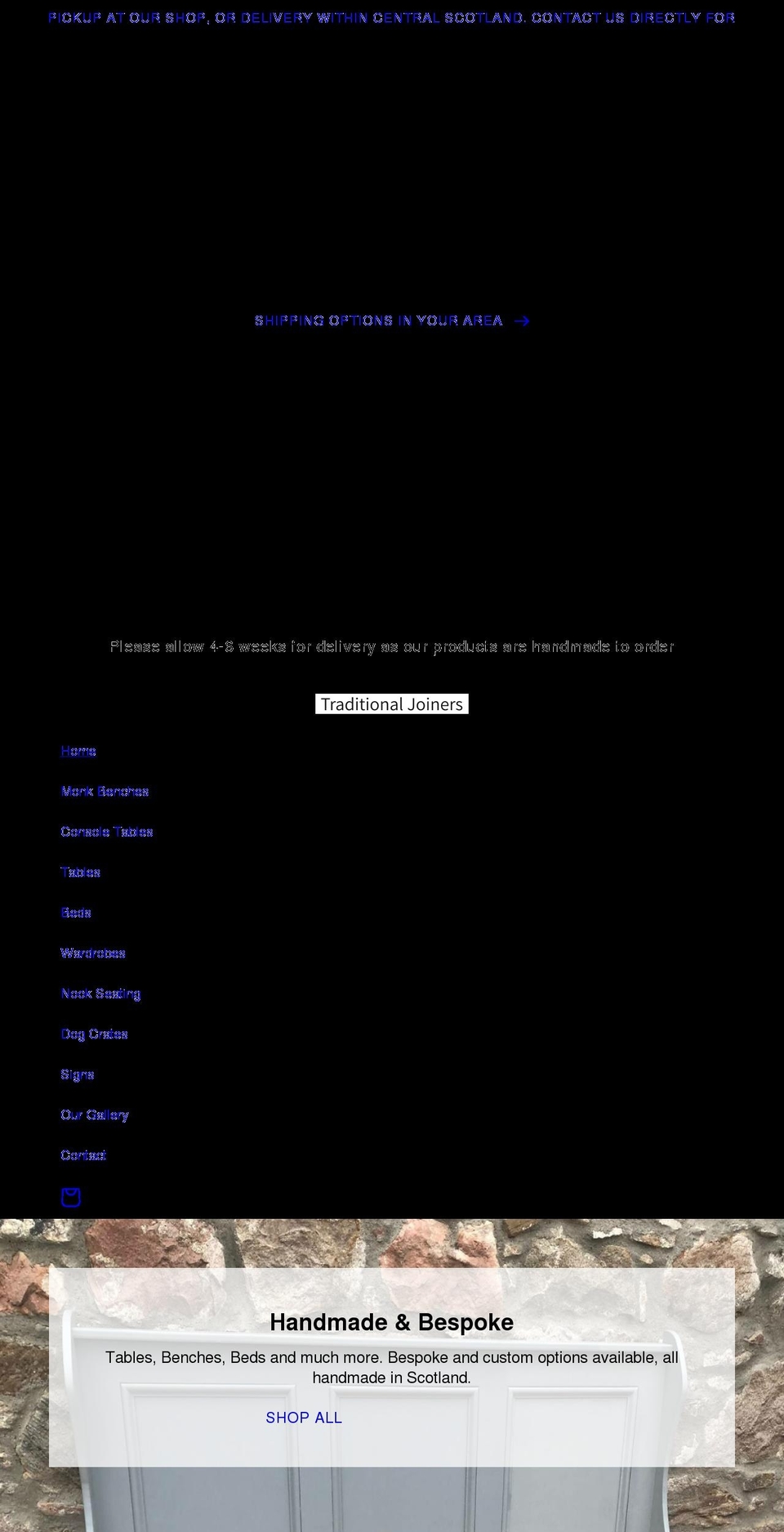 traditionaljoiners.co.uk shopify website screenshot