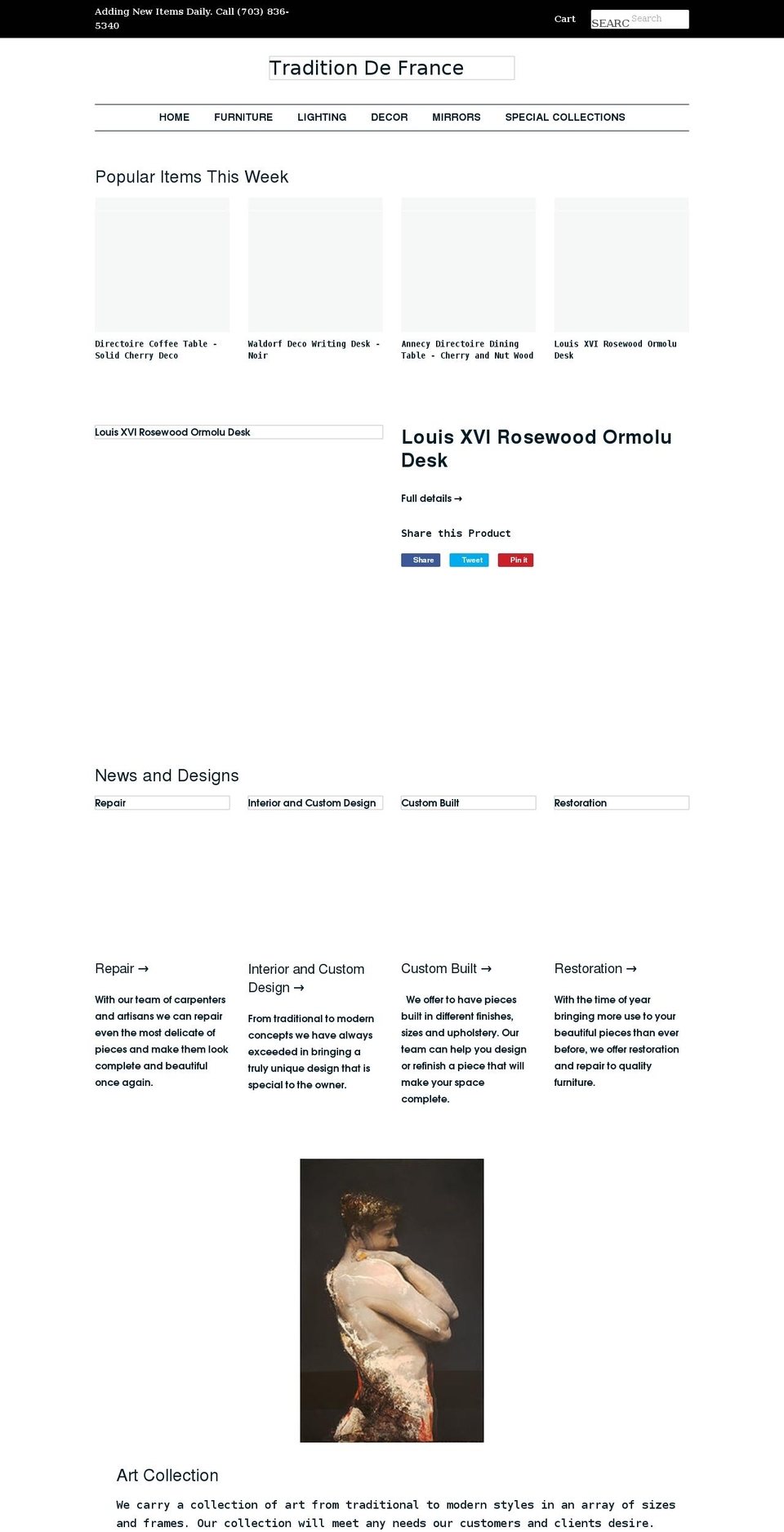 traditiondefrance.com shopify website screenshot
