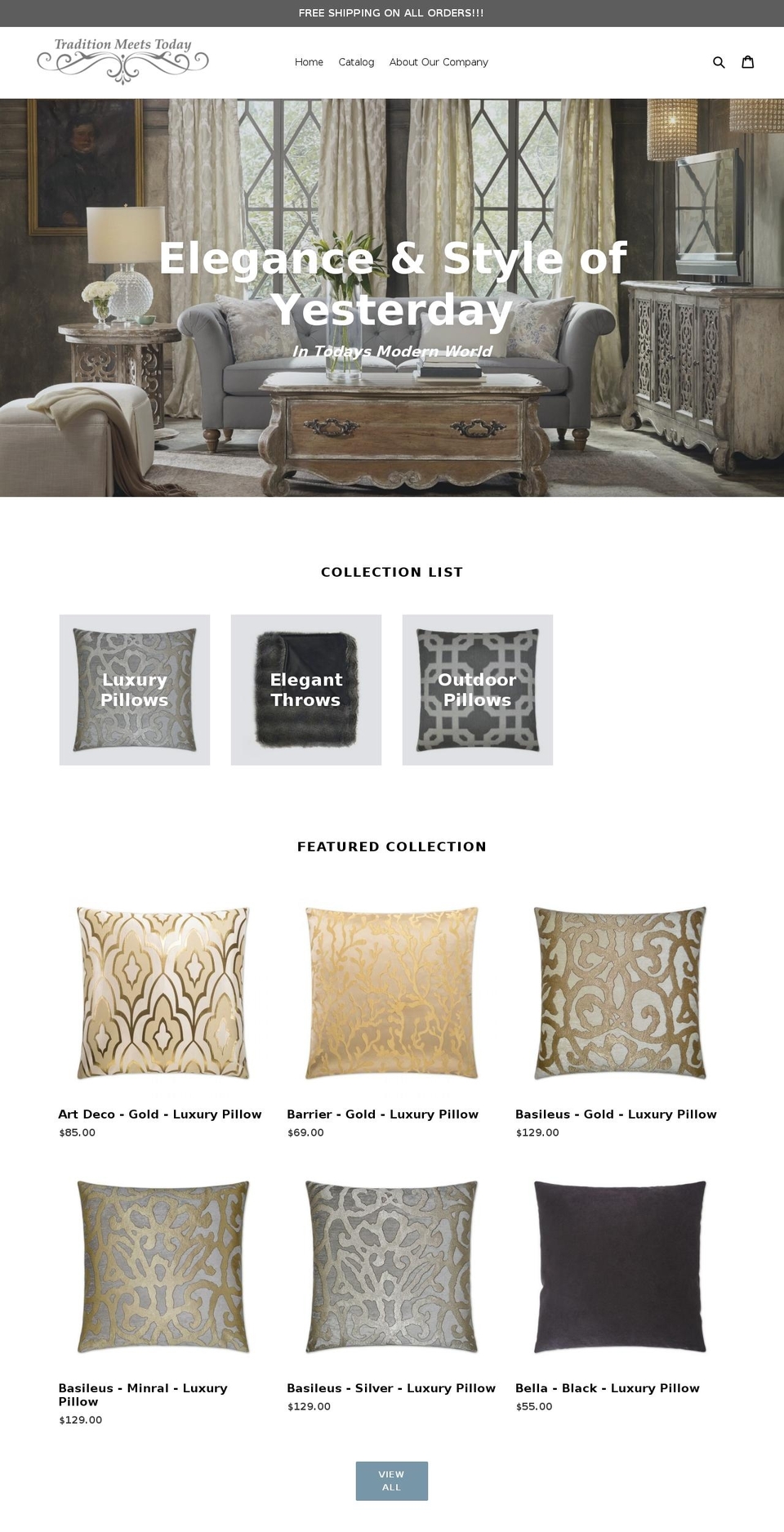 traditionmeetstoday.com — Shopify storefront screenshot