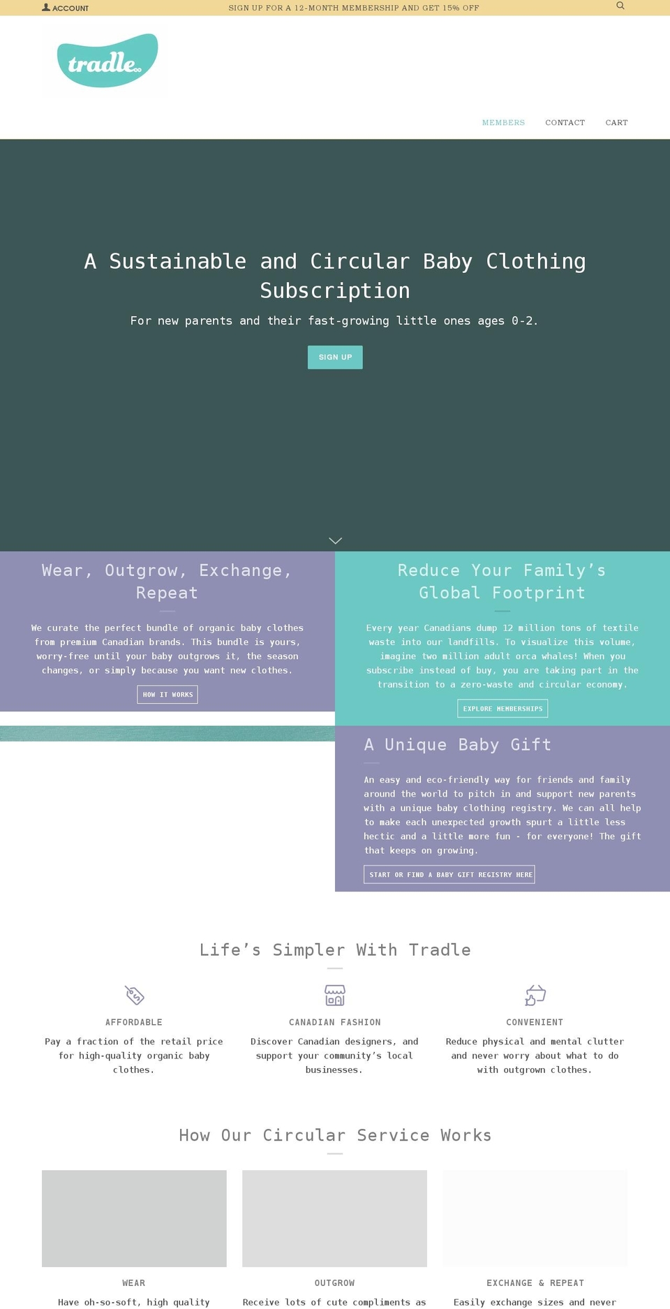 tradle.ca shopify website screenshot
