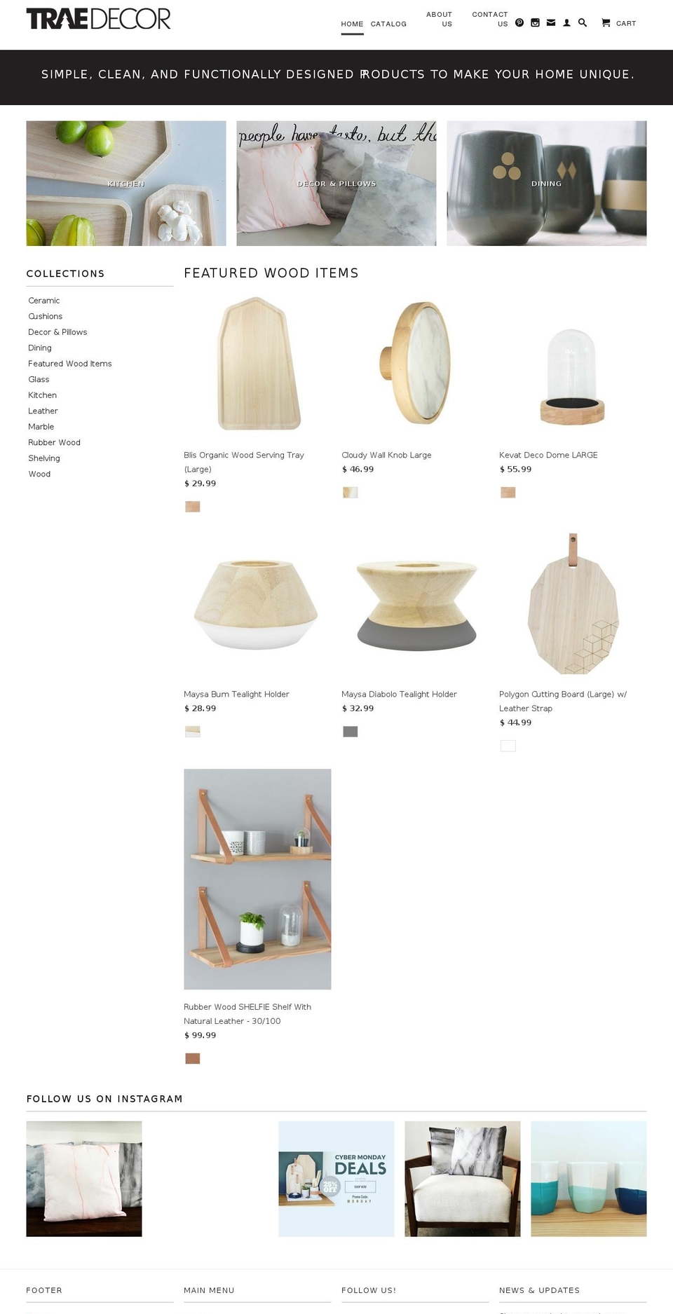 traedecor.com shopify website screenshot