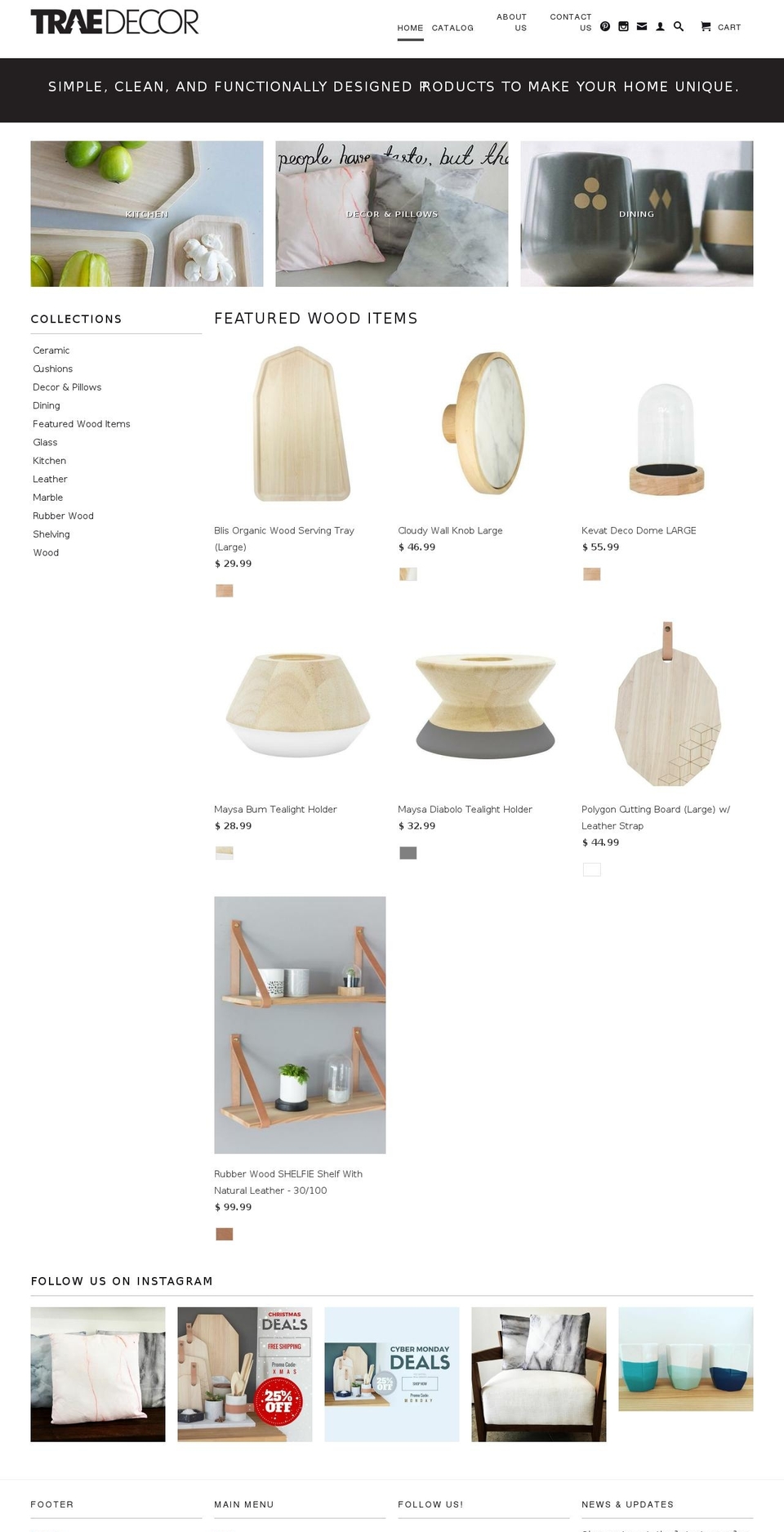 traedecor.store shopify website screenshot