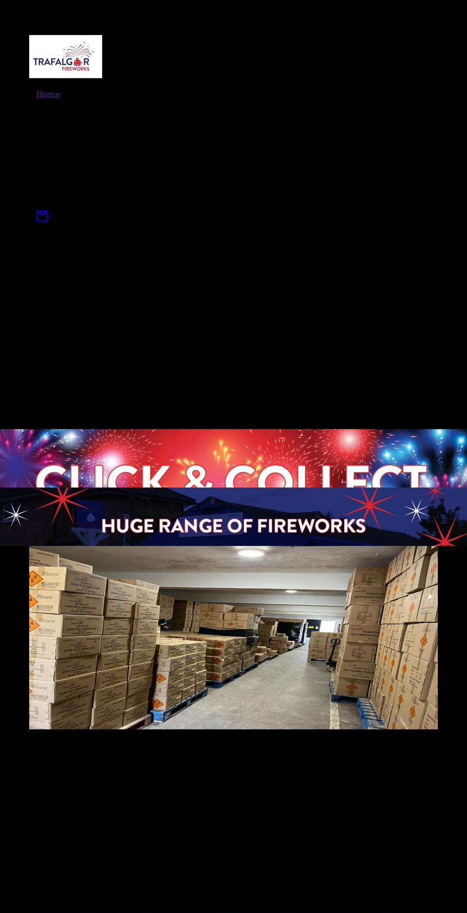 trafalgarfireworks.com shopify website screenshot