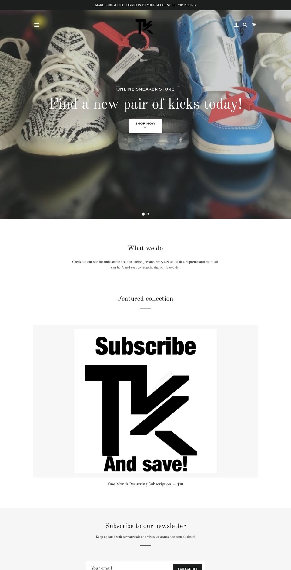 traffic-kicks.com — Shopify storefront screenshot