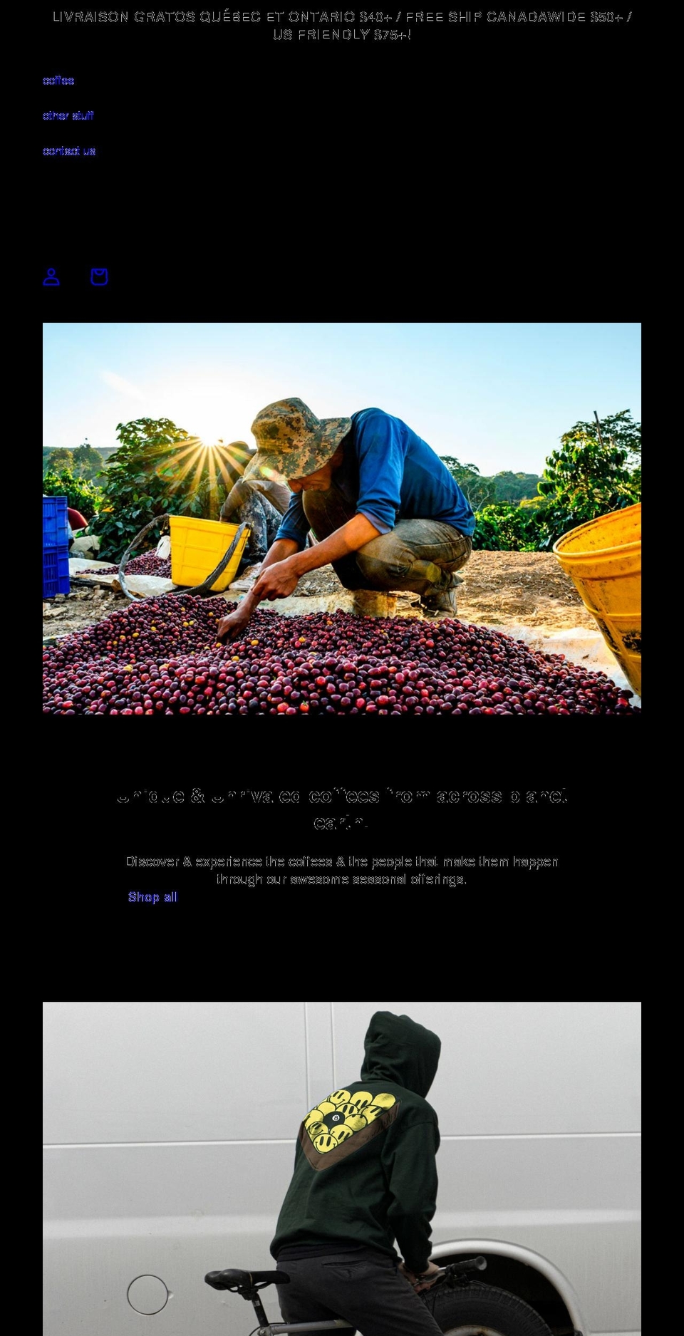 trafficcoffee.com shopify website screenshot