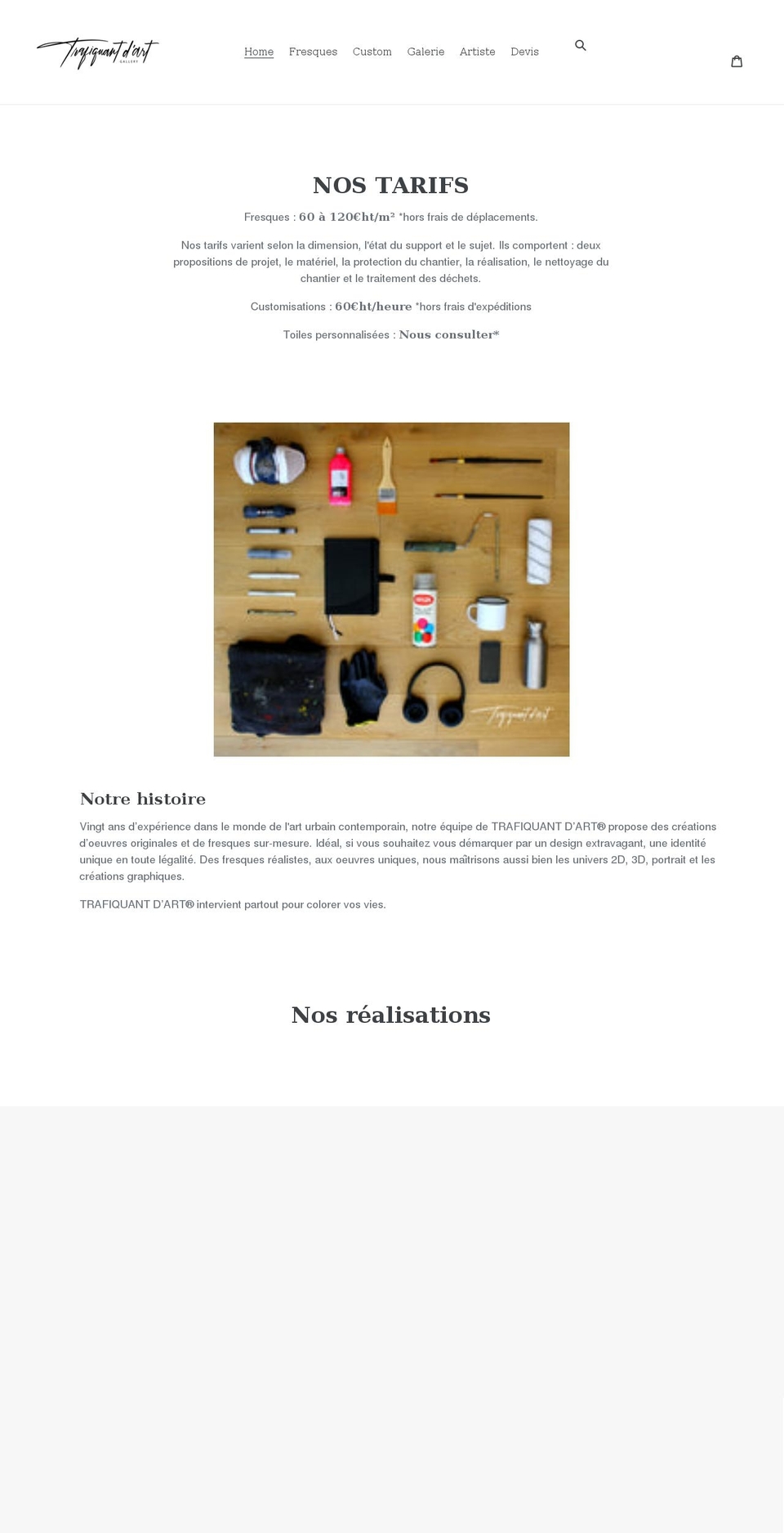 trafiquantdart.com shopify website screenshot