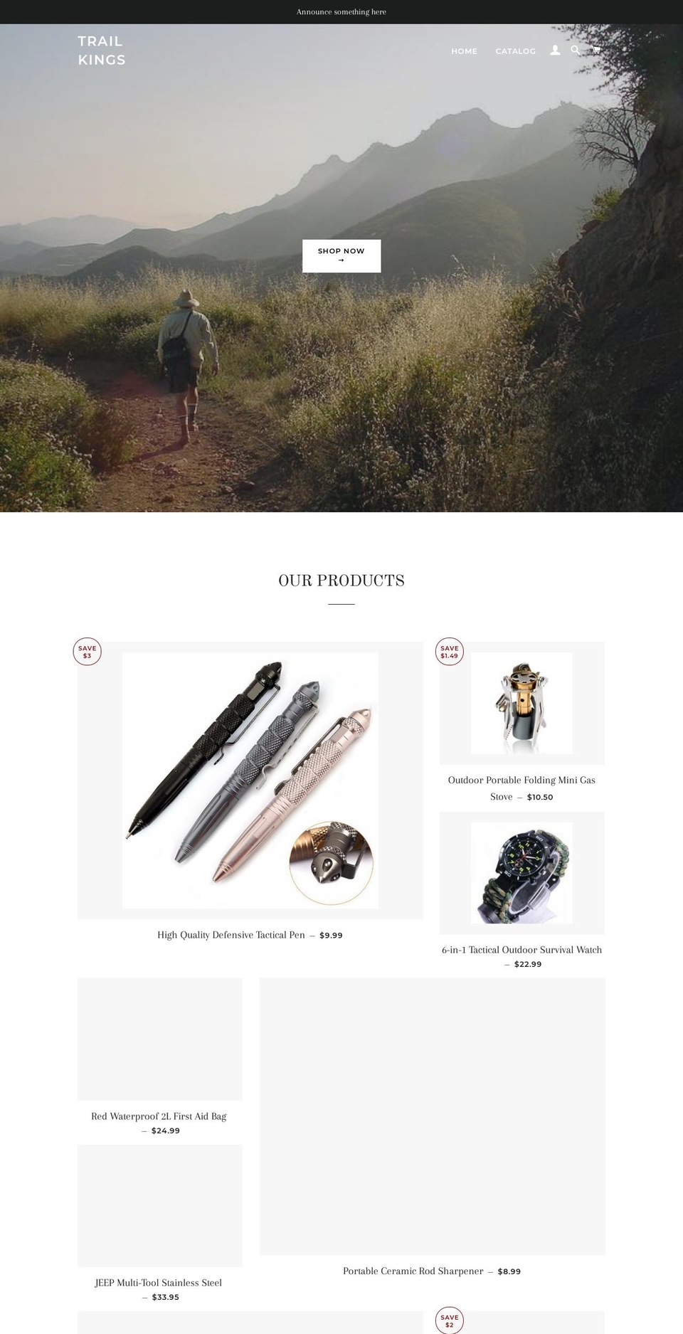 trail-kings.com — Shopify storefront screenshot
