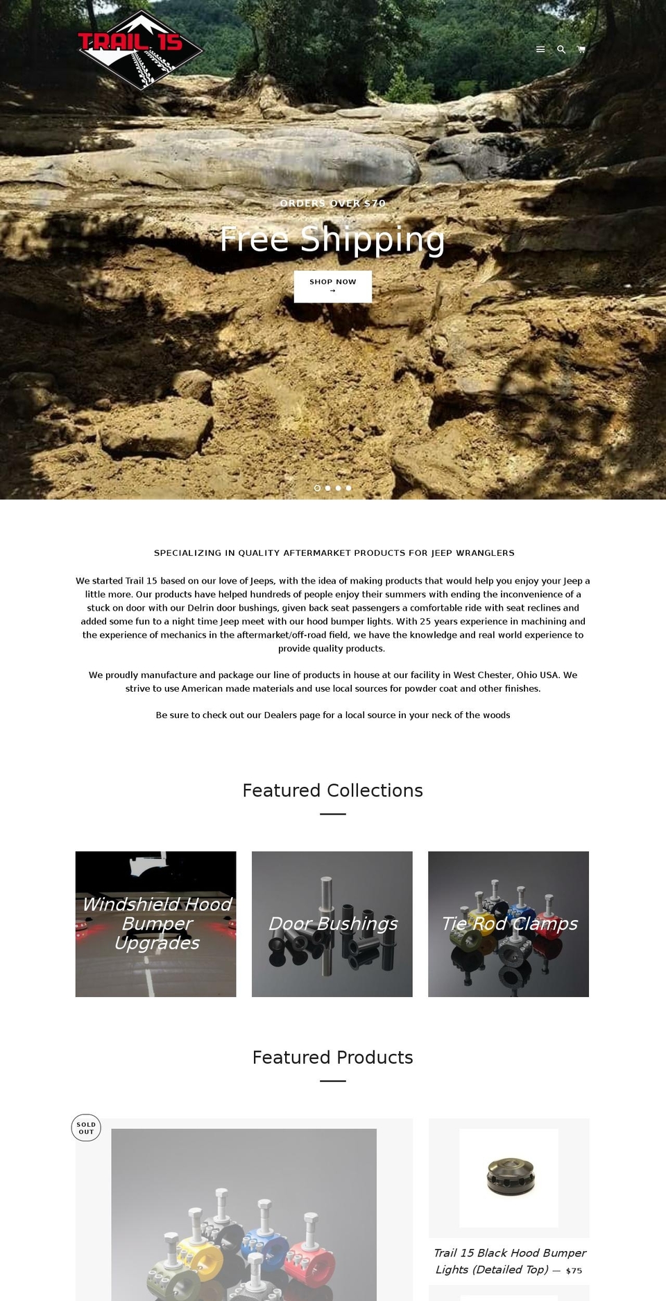trail15.com shopify website screenshot