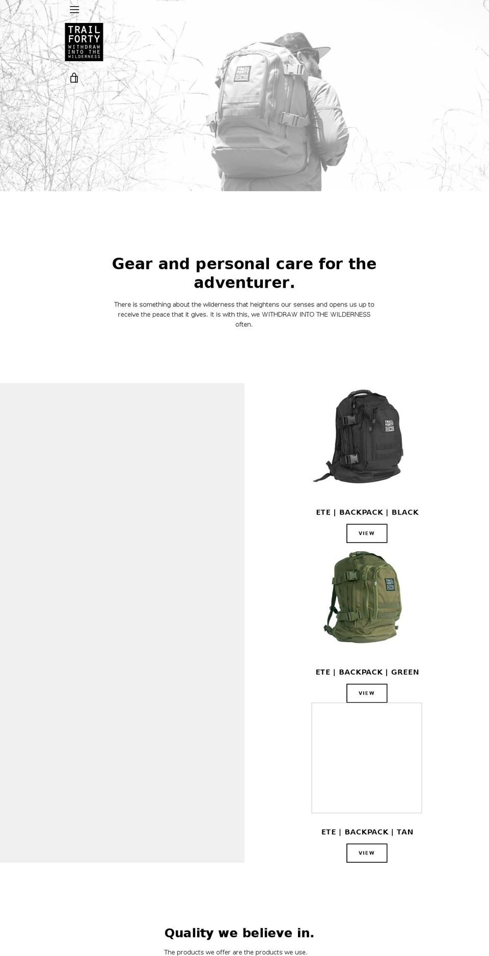 trail40.com — Shopify storefront screenshot