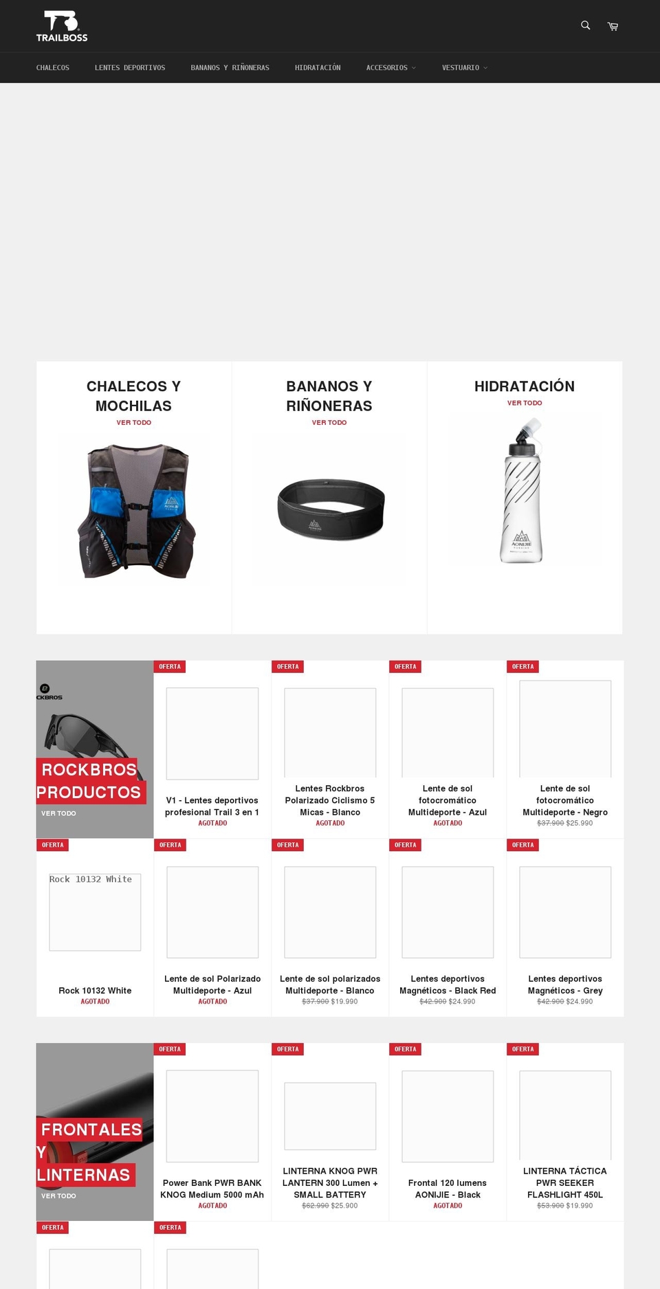 trailboss.cl shopify website screenshot