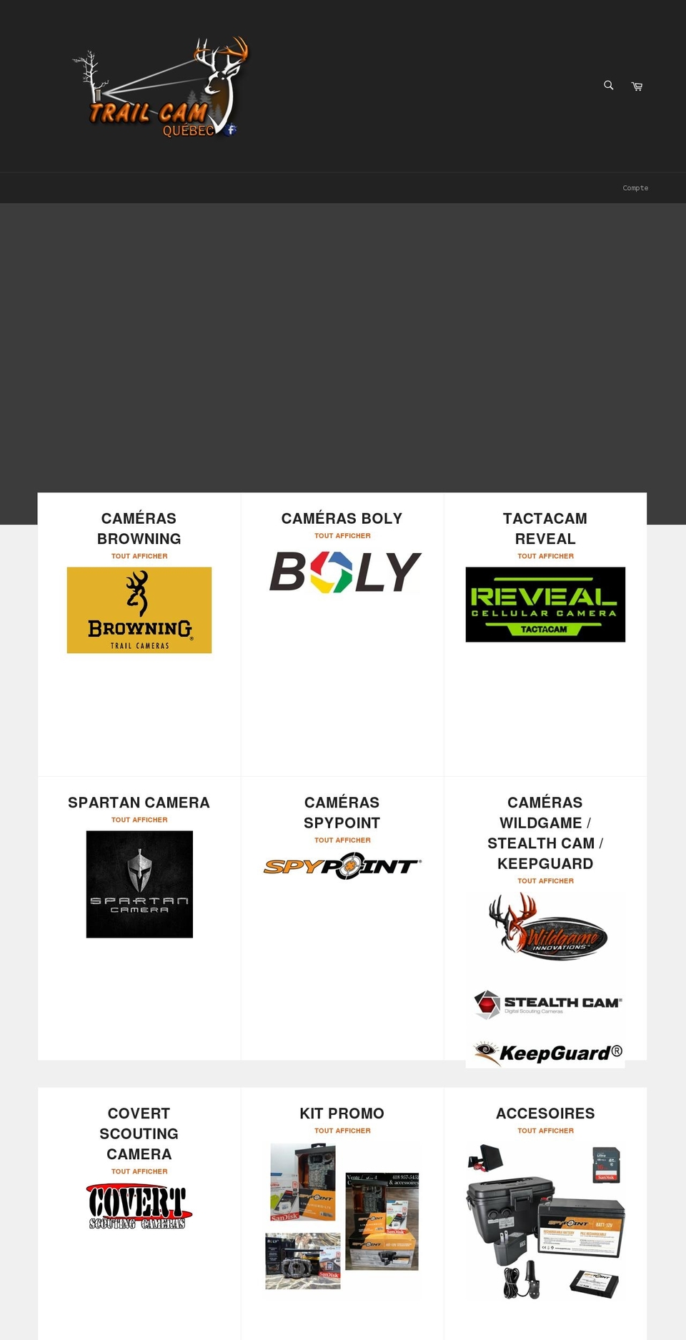 trailcamquebec.com shopify website screenshot