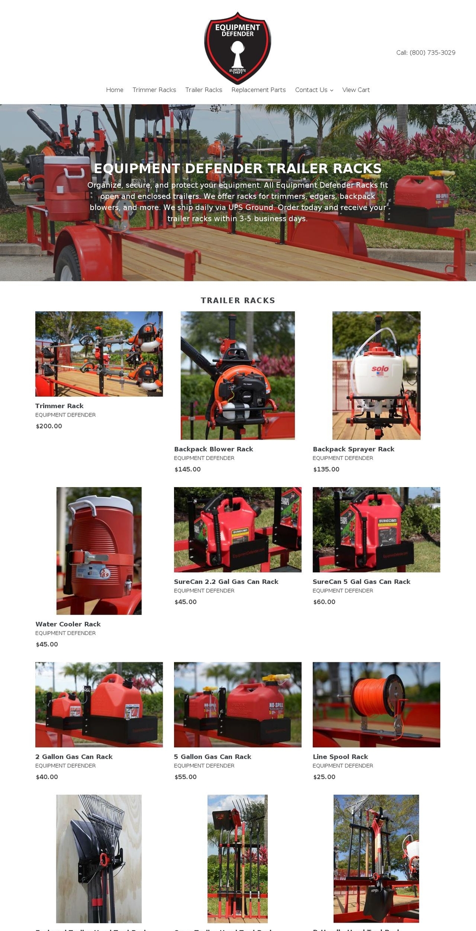traileracks.com — Shopify storefront screenshot