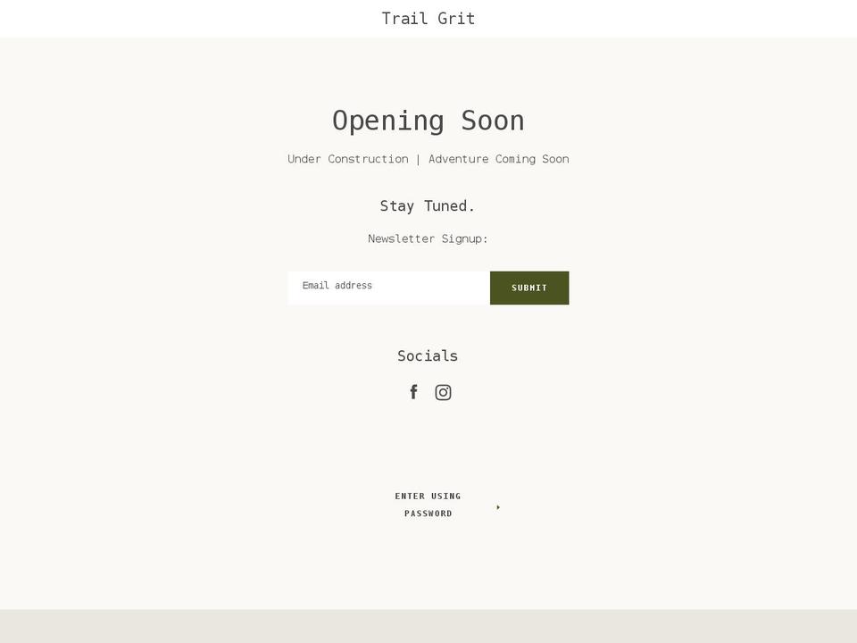 trailgrit.com shopify website screenshot