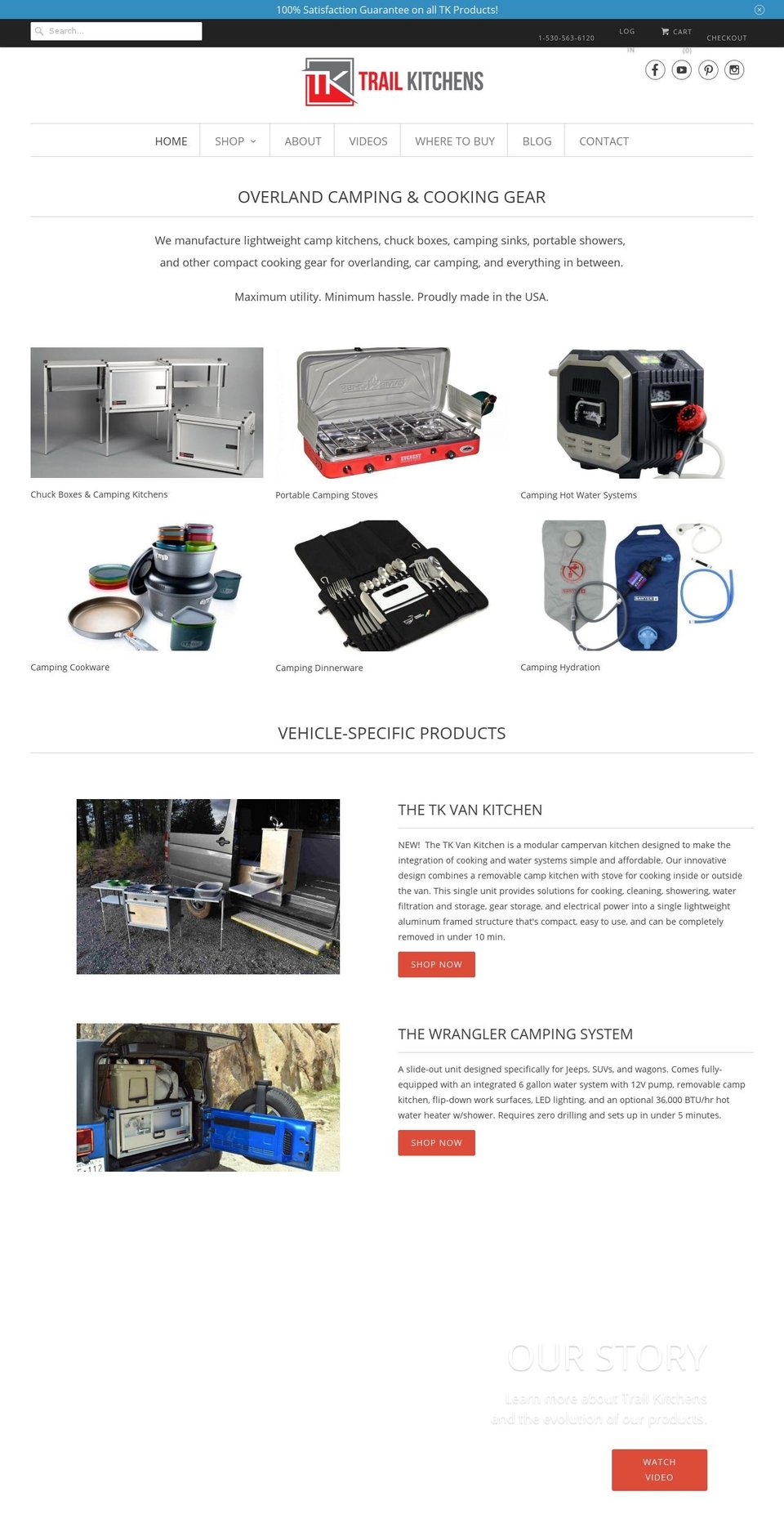 trailkitchens.net shopify website screenshot