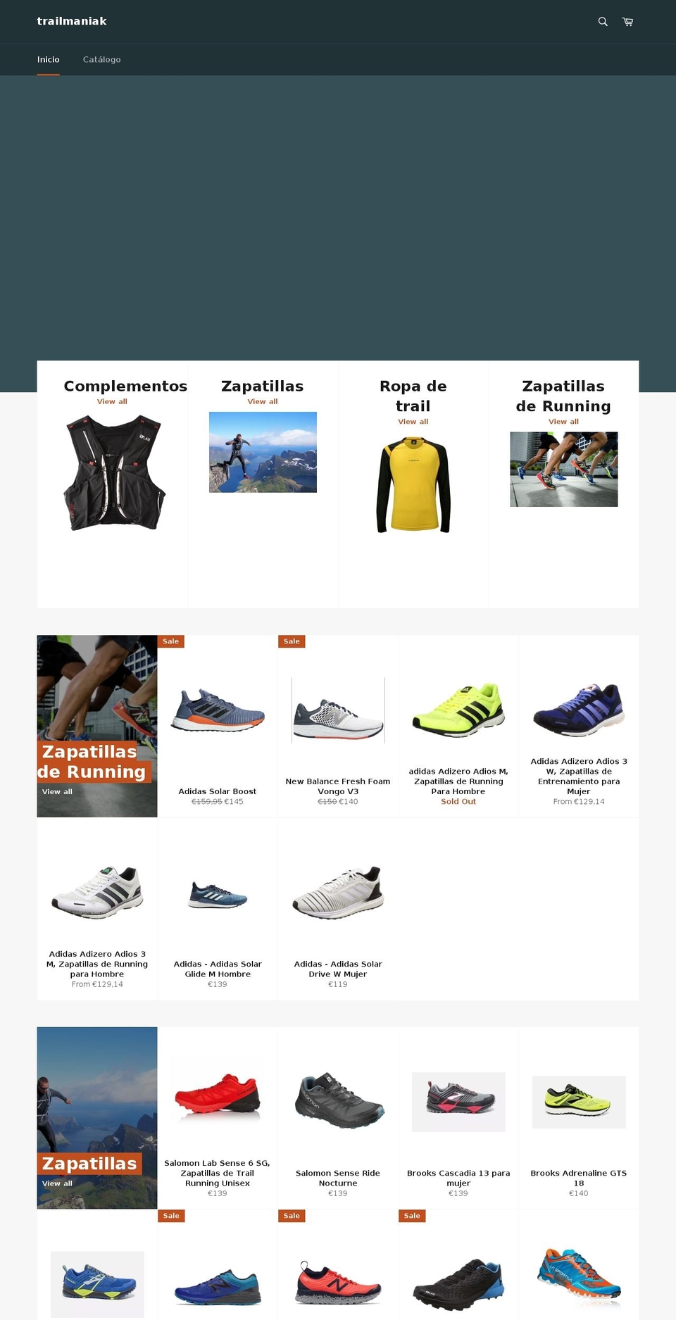 trailmaniak.com shopify website screenshot