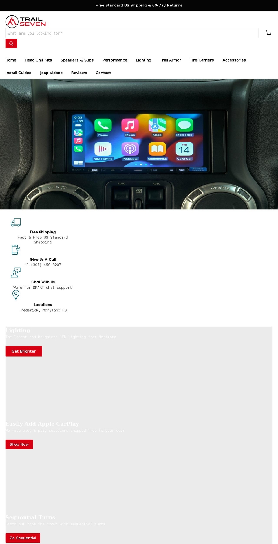 trailseven.com shopify website screenshot