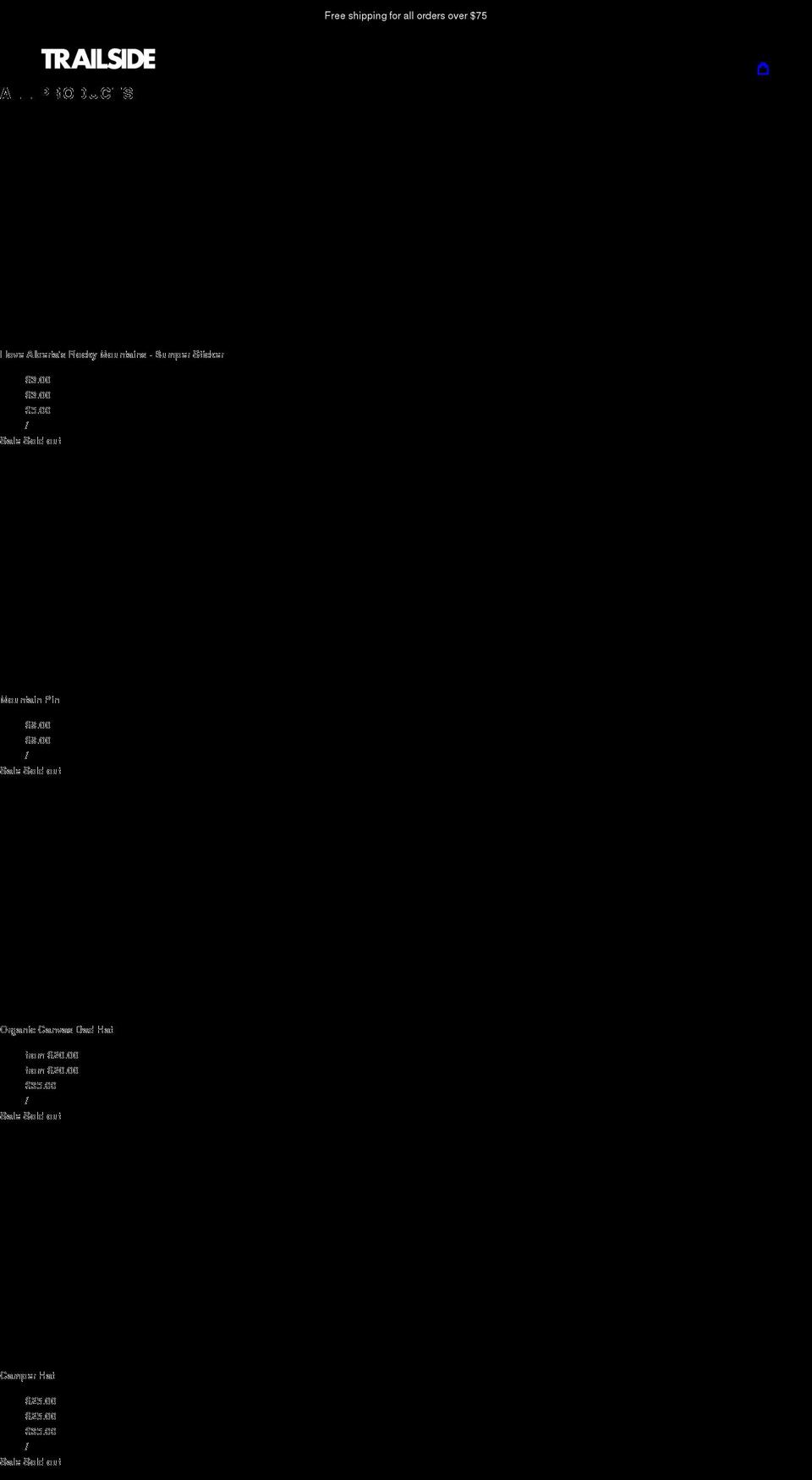 trailside.co shopify website screenshot