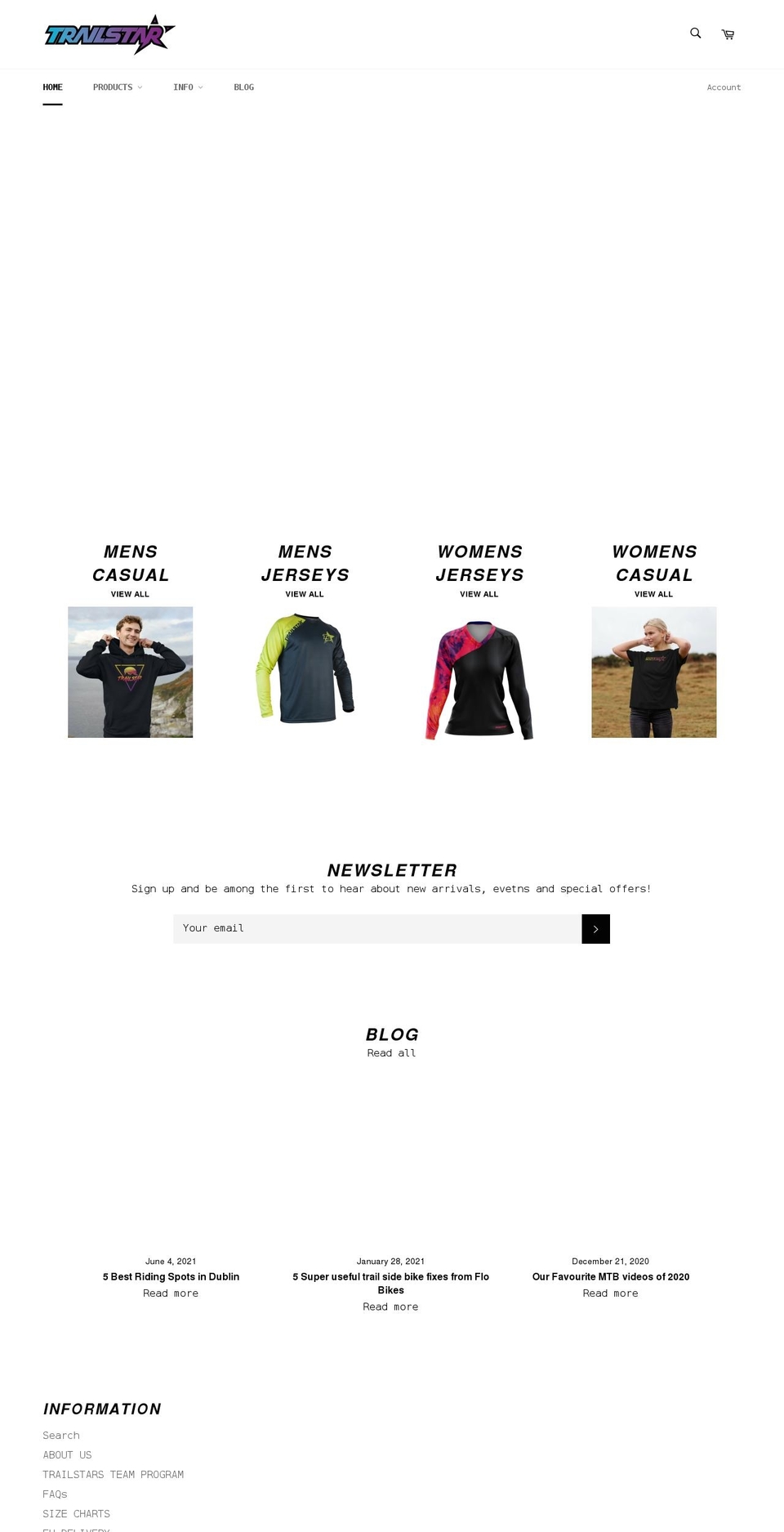 trailstar-mtb.com shopify website screenshot