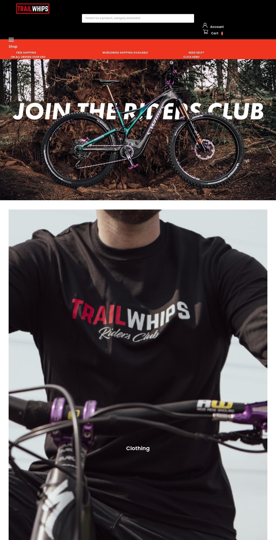 trailwhips.com shopify website screenshot