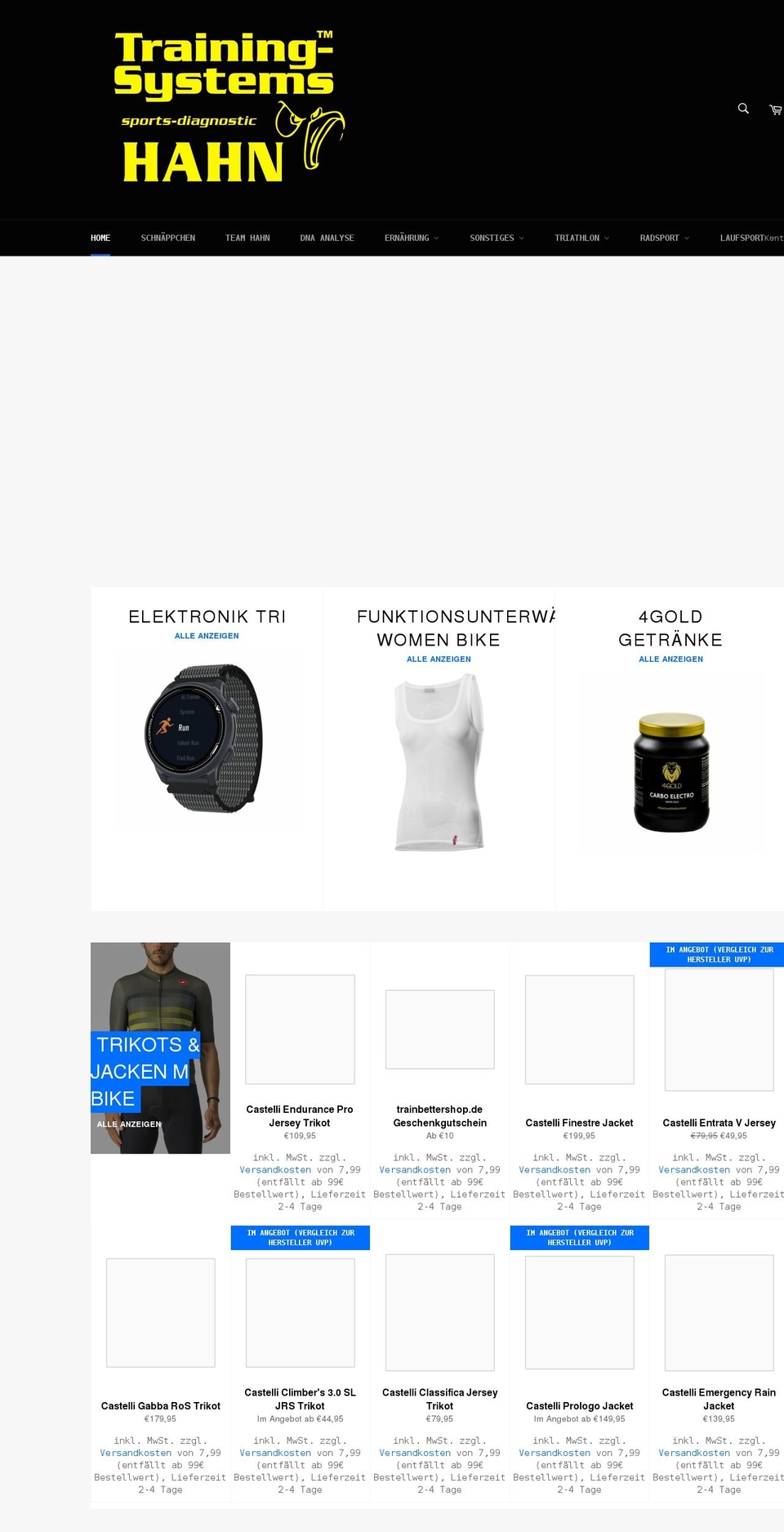 trainbettershop.de shopify website screenshot