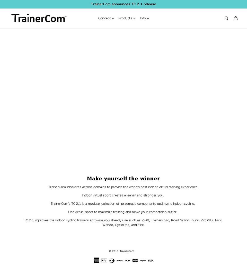 trainercom.com — Shopify storefront screenshot