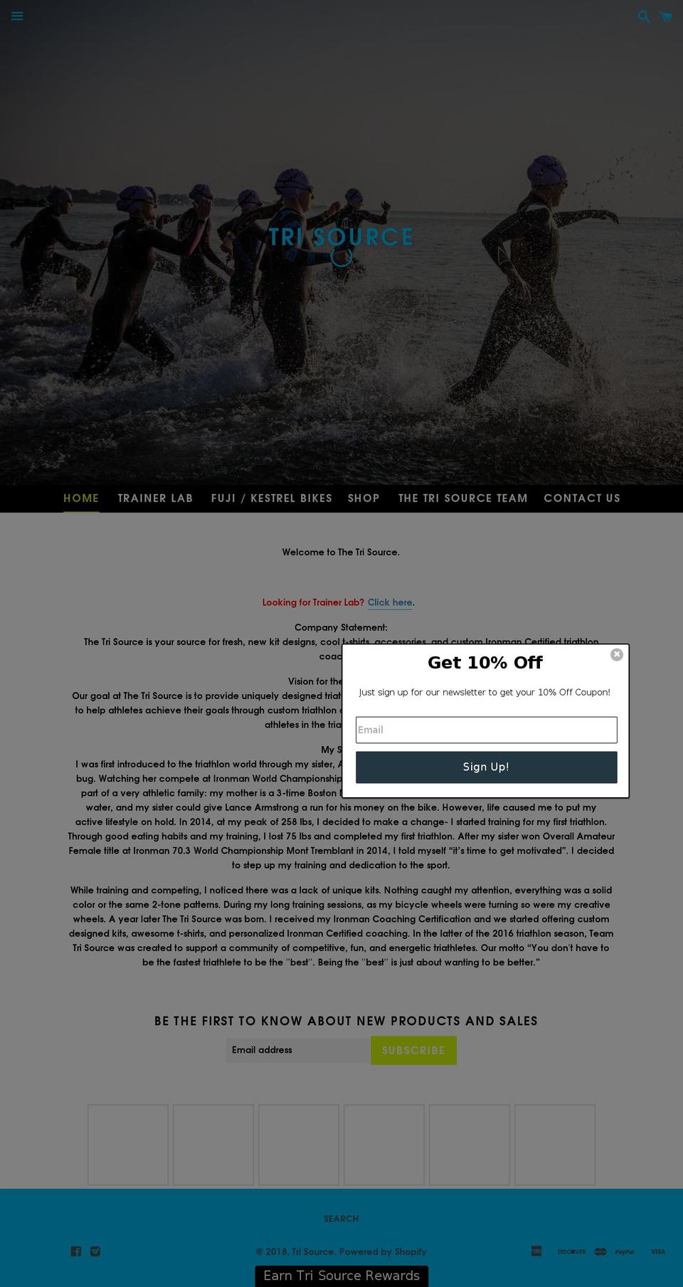 trainerlablv.com — Shopify storefront screenshot