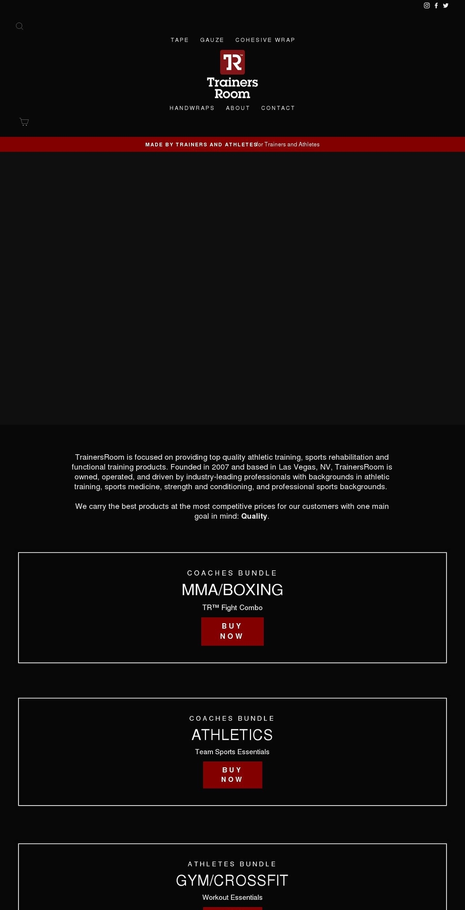 trainersroom.com shopify website screenshot