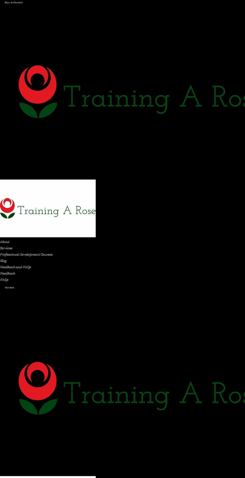 trainingarose.com — Shopify storefront screenshot