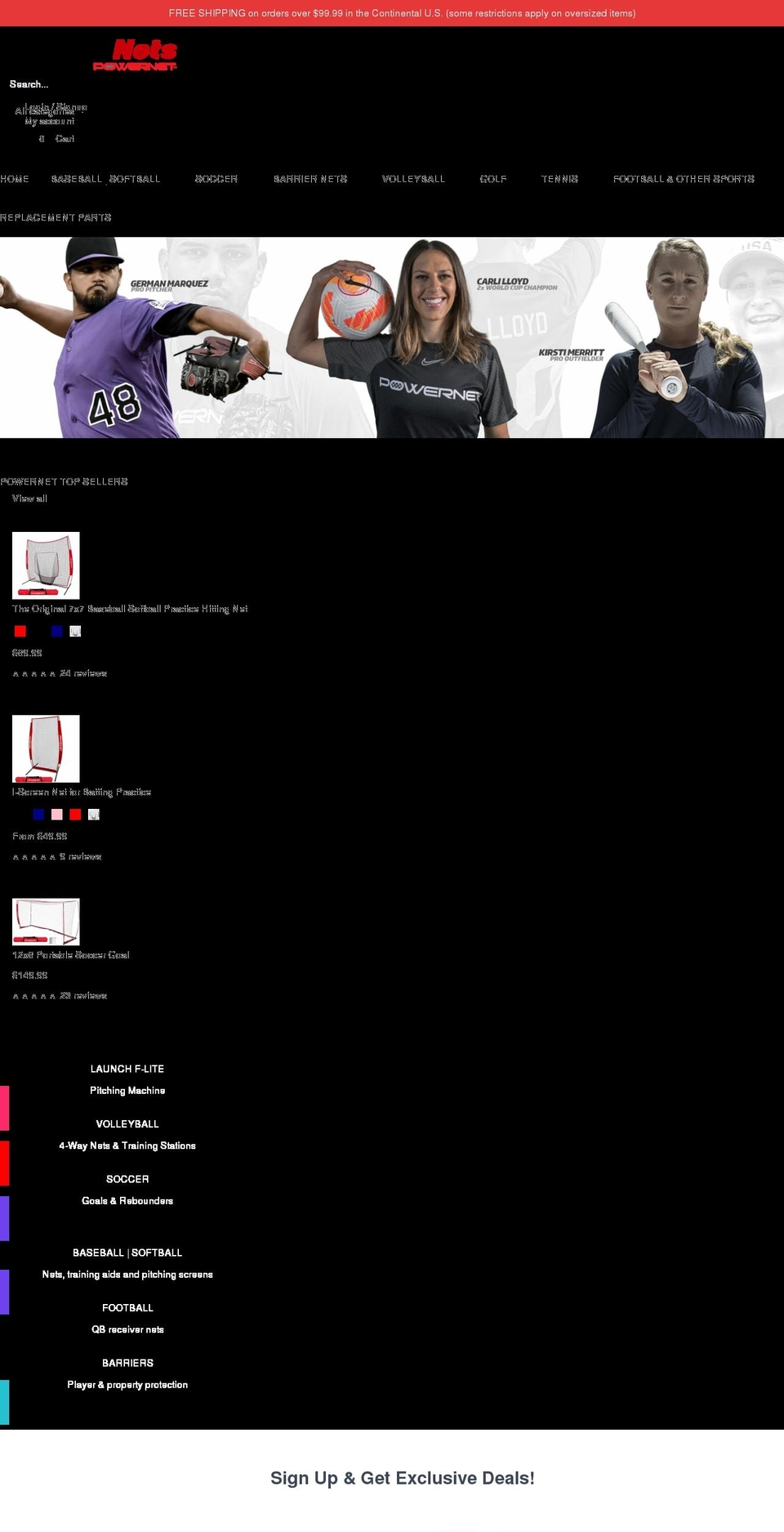trainingnets.com shopify website screenshot