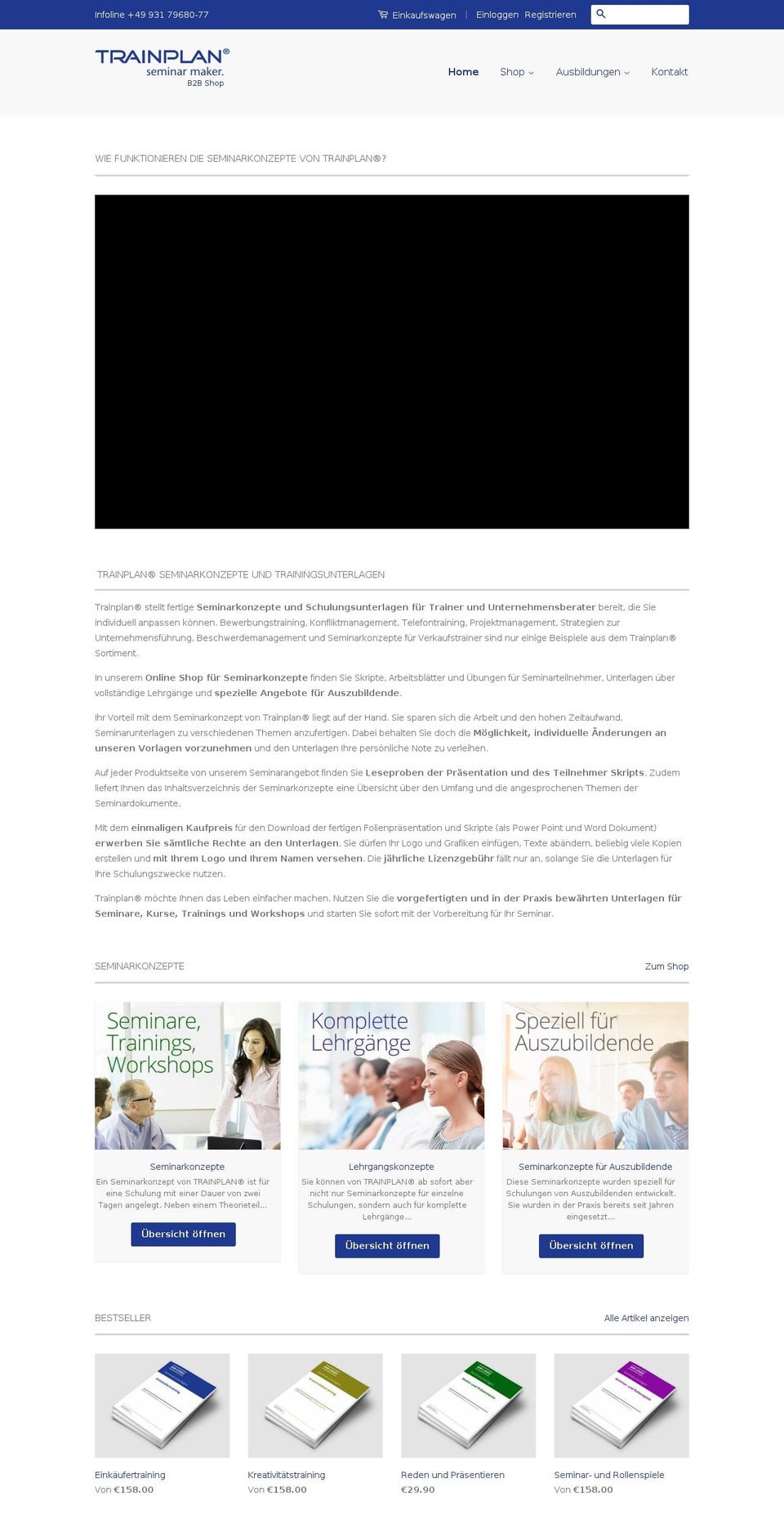 trainplan.com — Shopify storefront screenshot