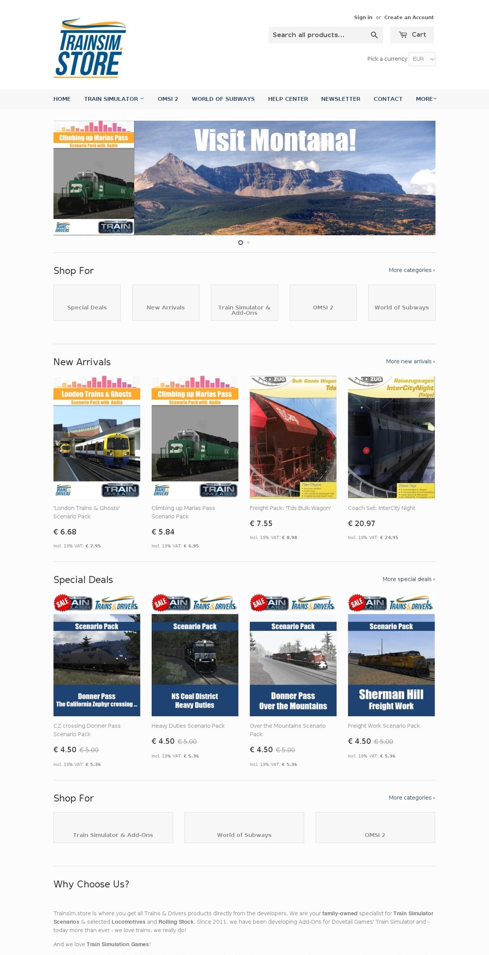 trainsim.store shopify website screenshot