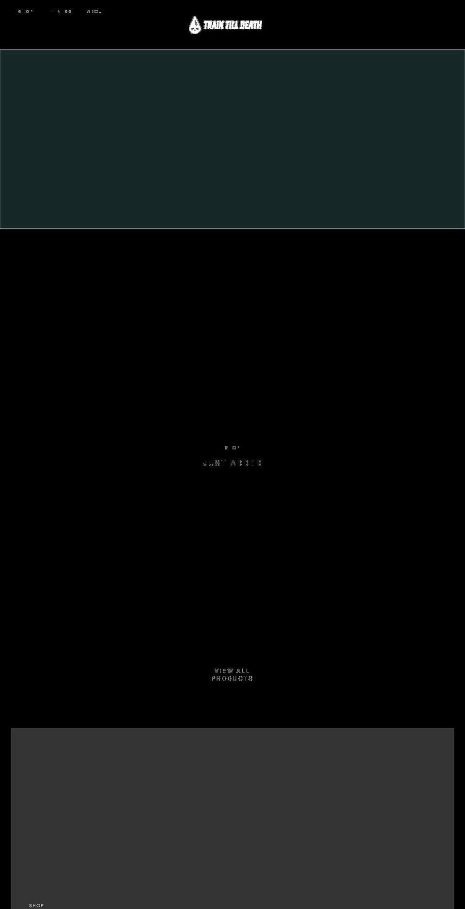 traintilldeath.com shopify website screenshot