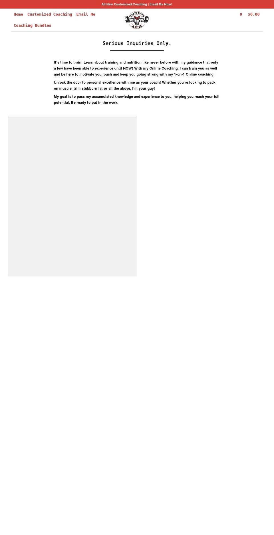 trainwithakim.com shopify website screenshot